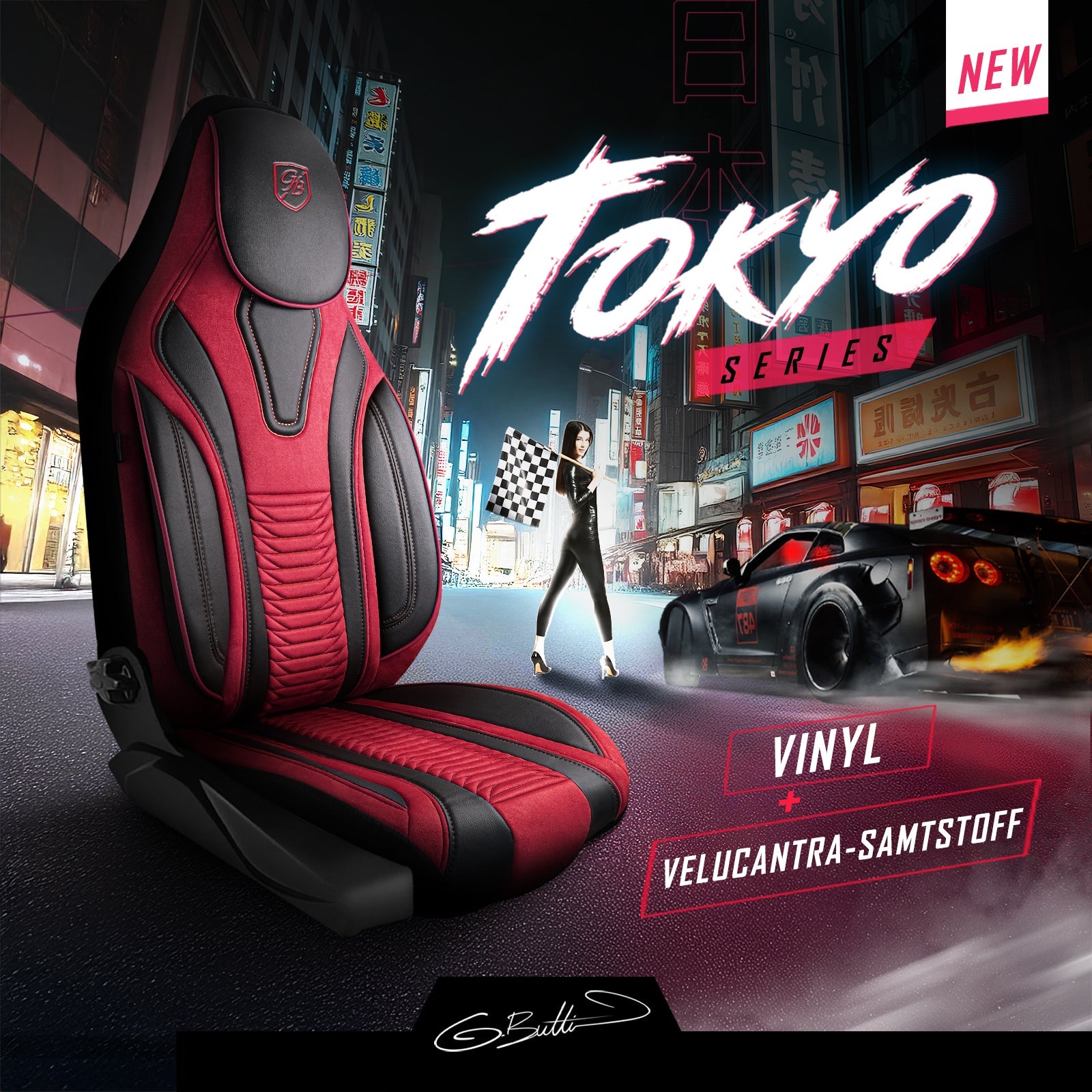 Tokyo Autositzbezüge für Skoda Rapid, Velours & Leder