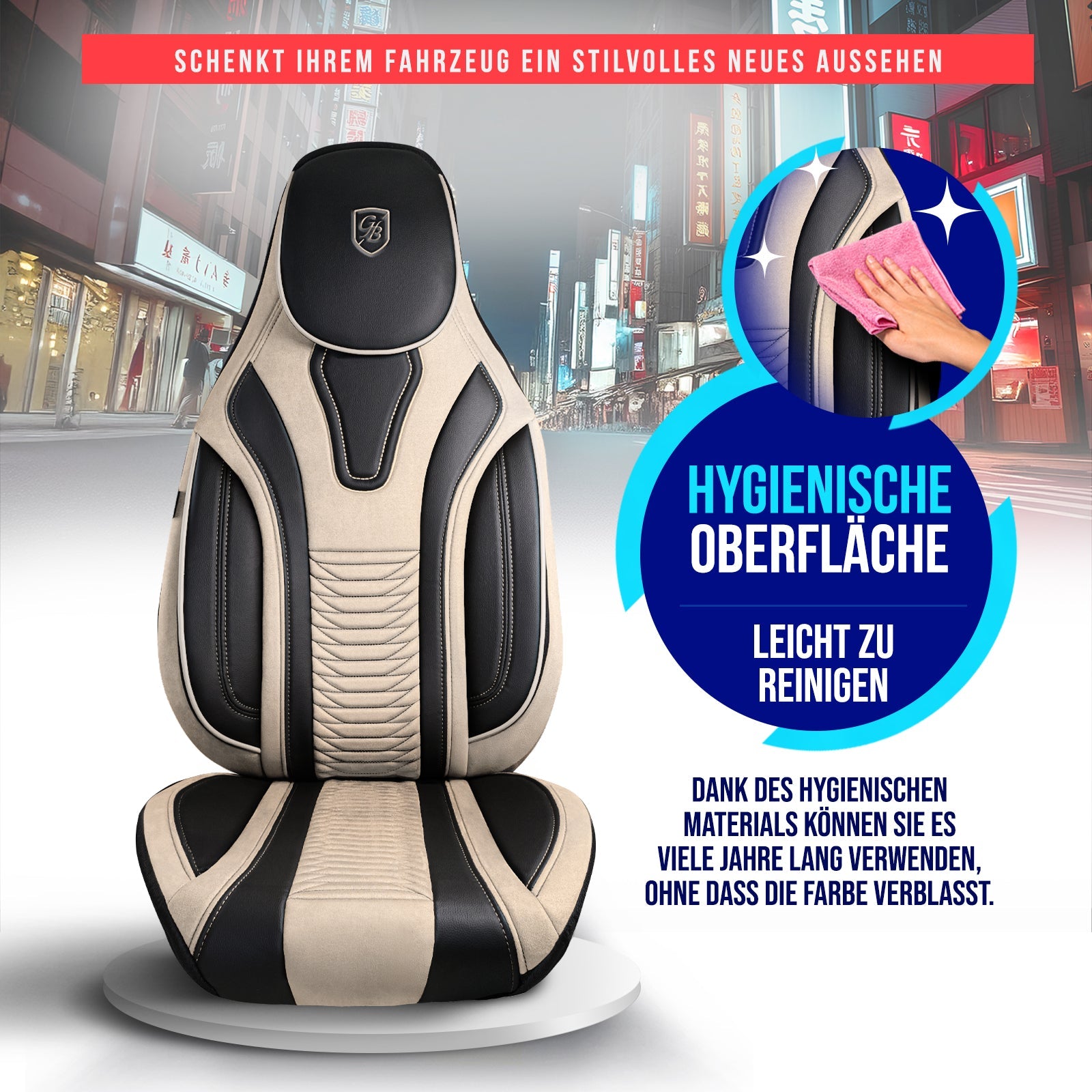 Tokyo Autositzbezüge für Nissan Qashqai, Velours & Leder