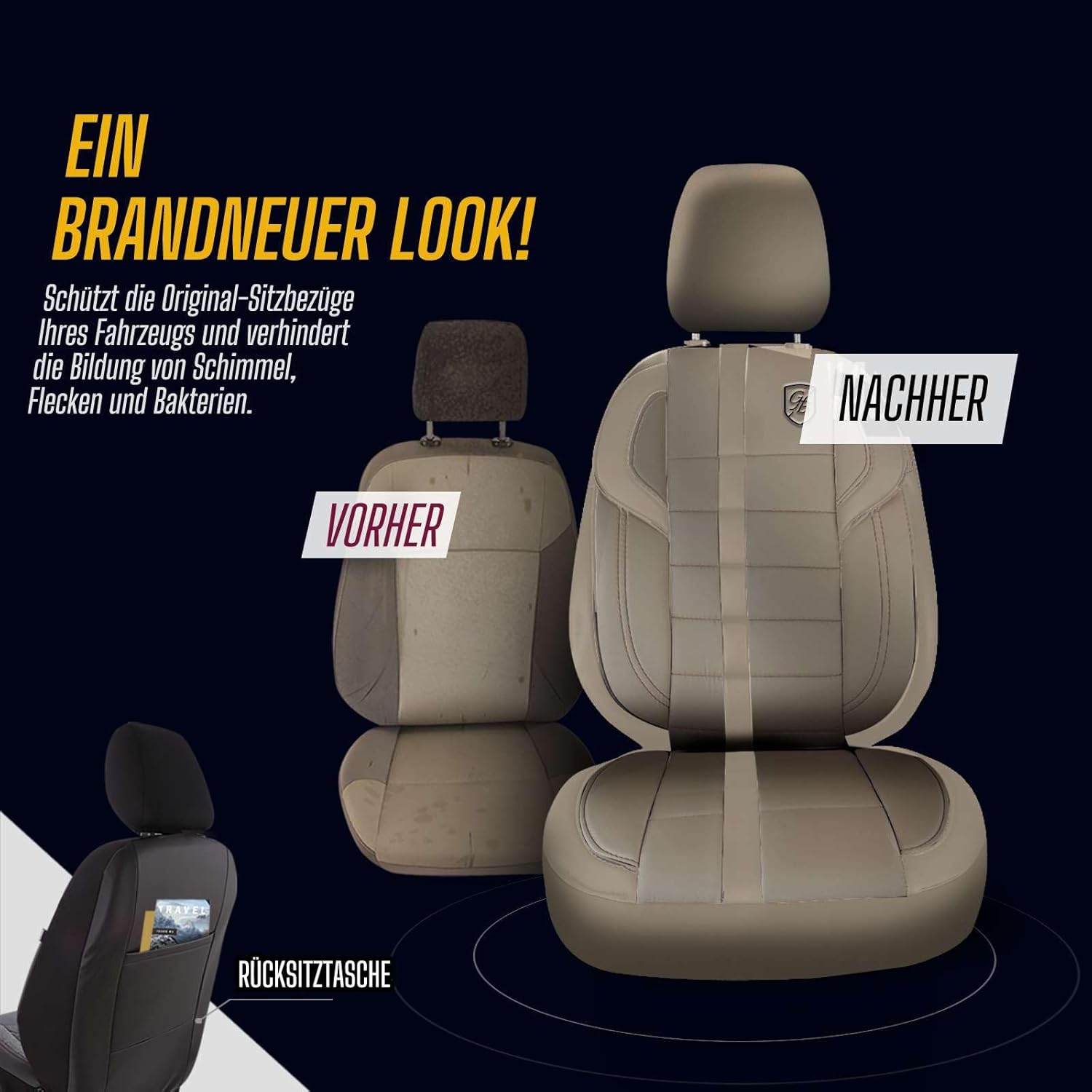 Everest Autositzbezüge für PKW & SUV – Jacquard Sitzauflage