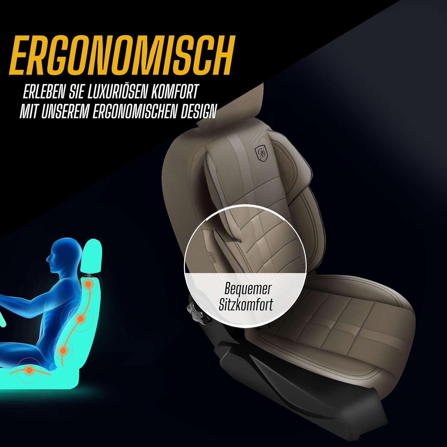 Everest Autositzbezüge für PKW & SUV – Jacquard Sitzauflage