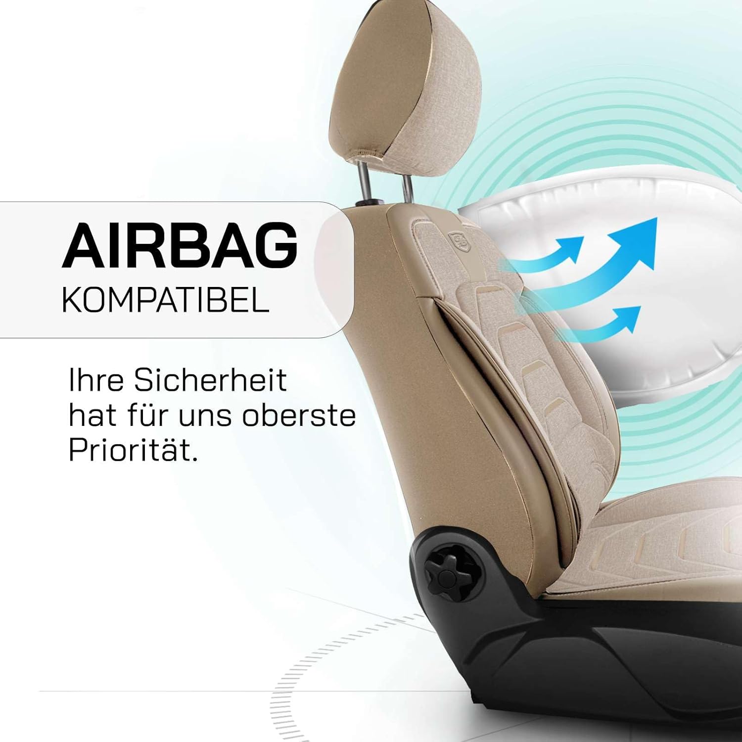 Bodrum Autositzbezüge für PKW & SUV, Leinen