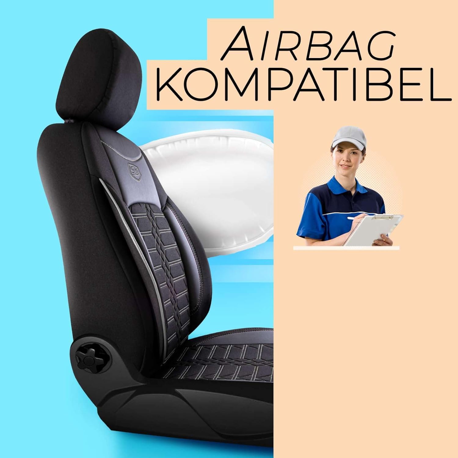 Venice Autositzbezüge für Volvo V40, Jacquard Sitzauflage