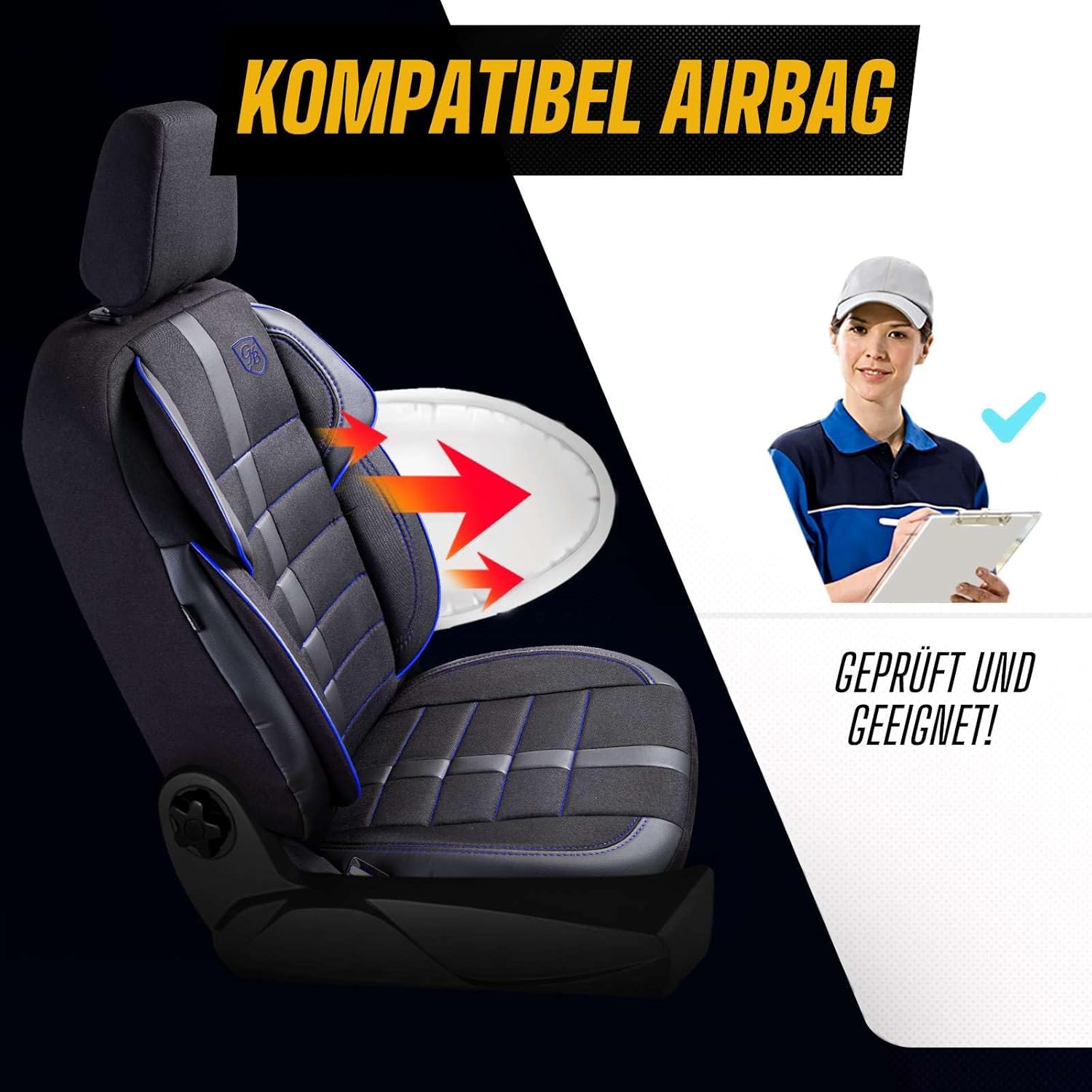 Everest Autositzbezüge für PKW & SUV – Jacquard Sitzauflage