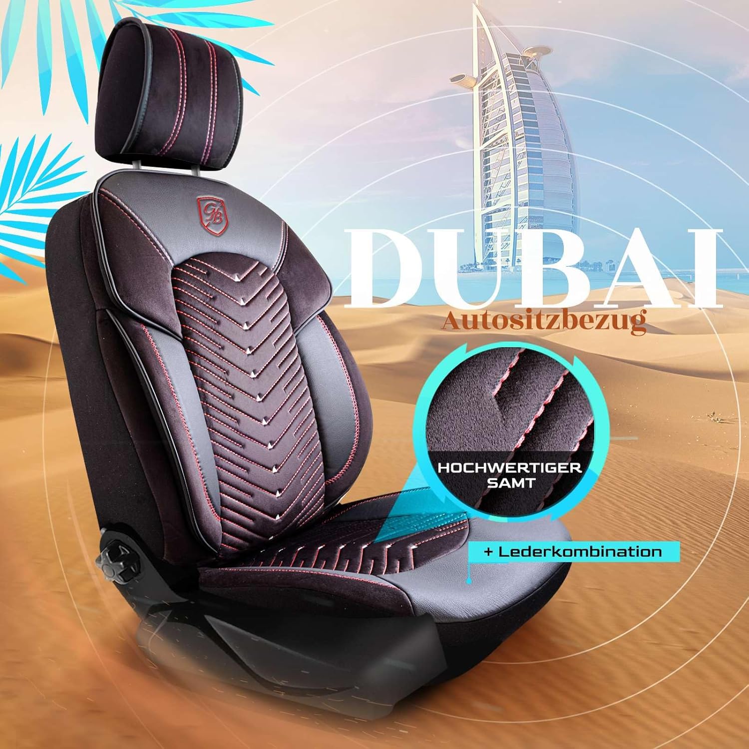 Dubai Autositzbezüge für PKW & SUV, Samt