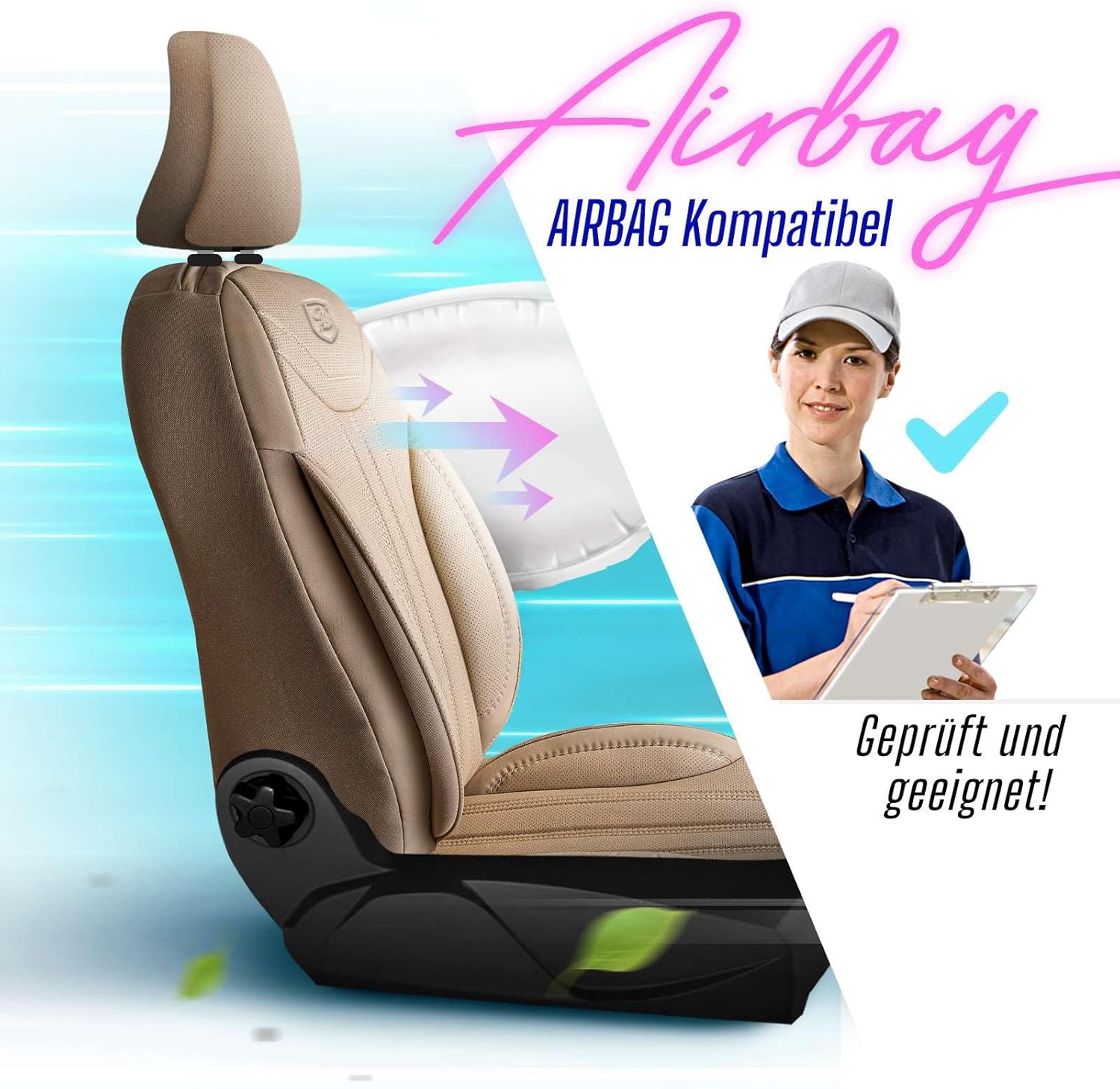 Miami Autositzbezüge für Volvo S40, Leder