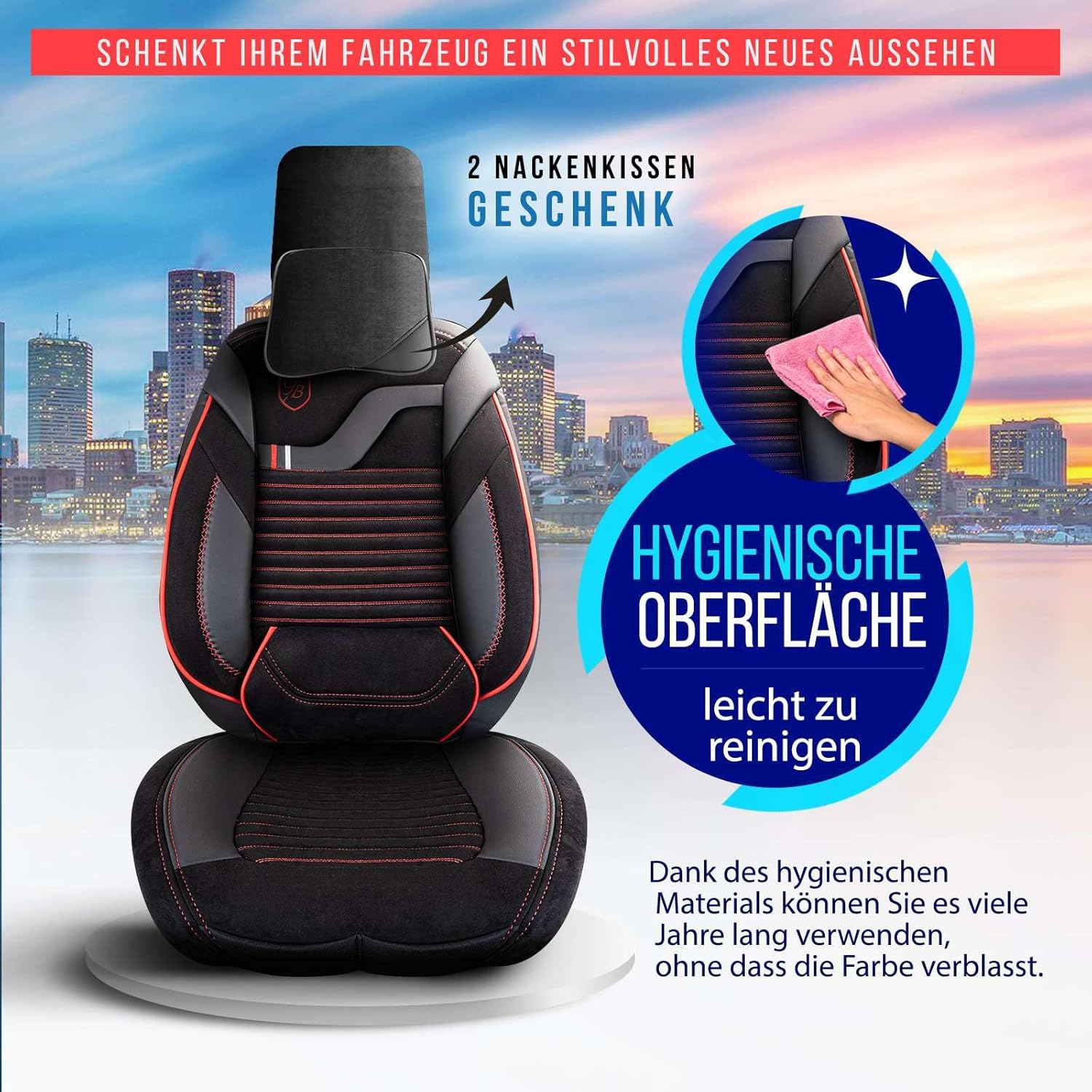 Boston Autositzbezüge für PKW & SUV, Velours