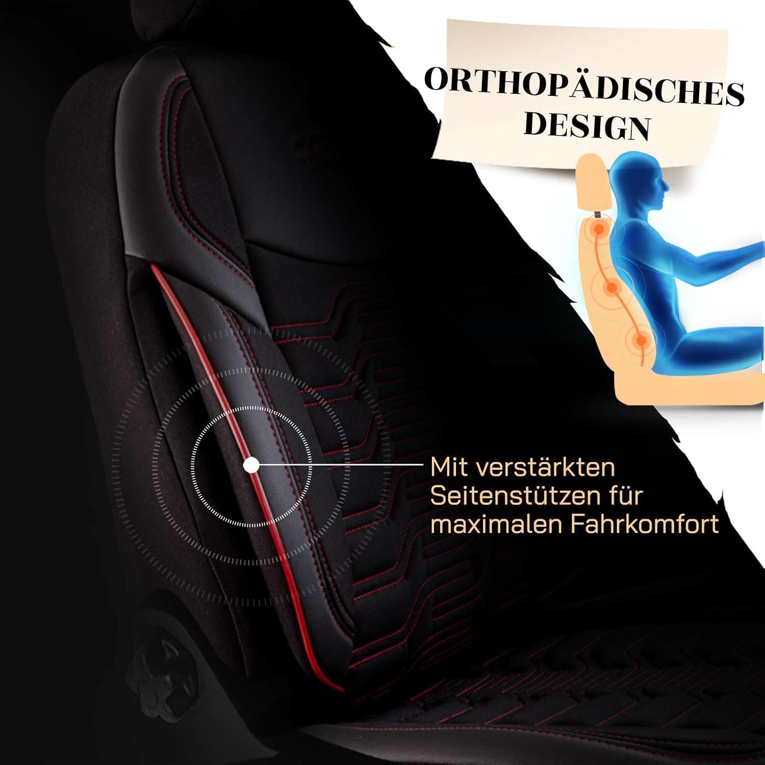Berlin Autositzbezüge für PKW & SUV, Jacquard Sitzauflage
