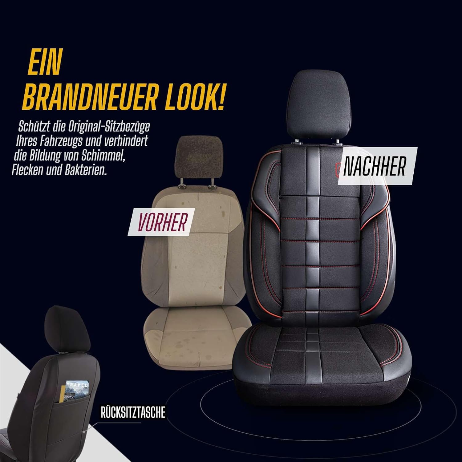 Everest Autositzbezüge für PKW & SUV – Jacquard Sitzauflage