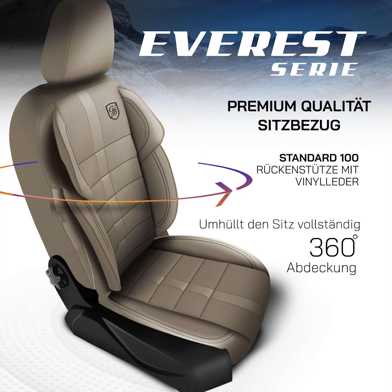 Everest Autositzbezüge für PKW & SUV – Jacquard Sitzauflage