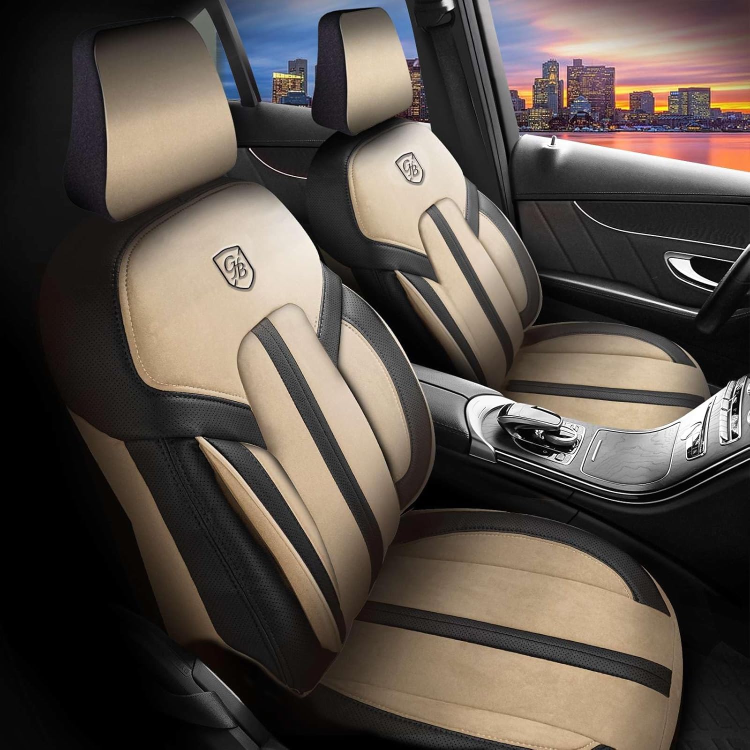 Lizbon Autositzbezüge für Suzuki SX4, Alcantara