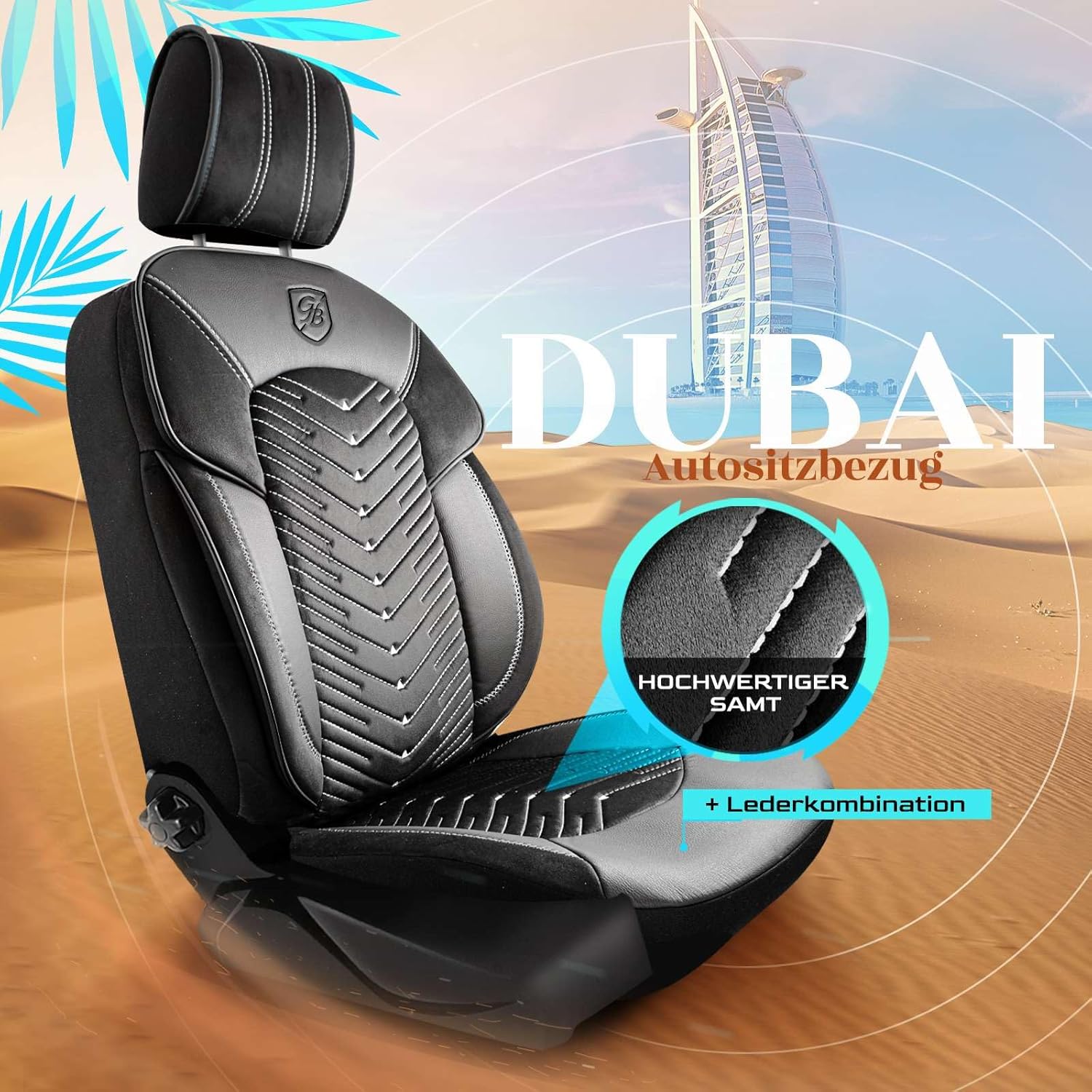 Dubai Autositzbezüge für PKW & SUV, Samt