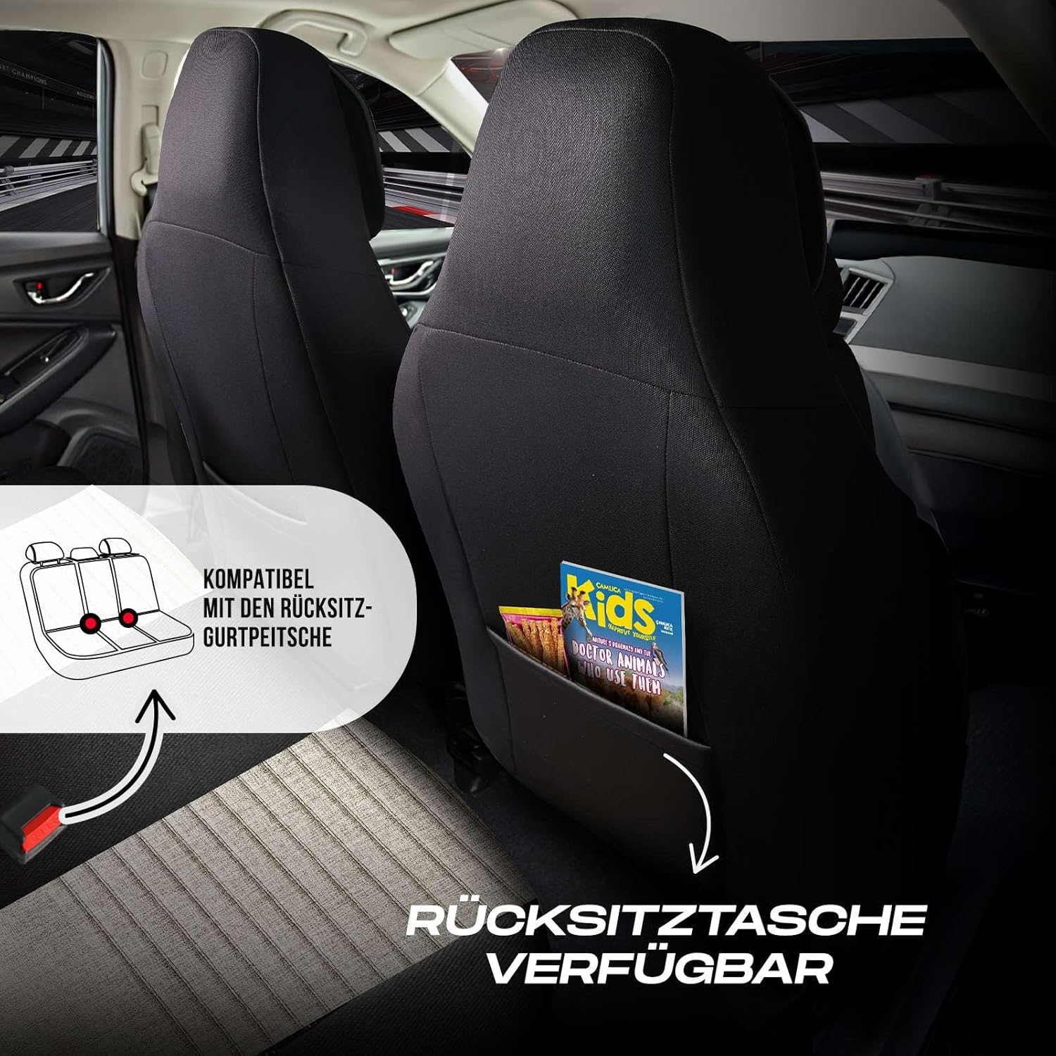 Enzo Autositzbezüge für PKW & SUV, Leinen