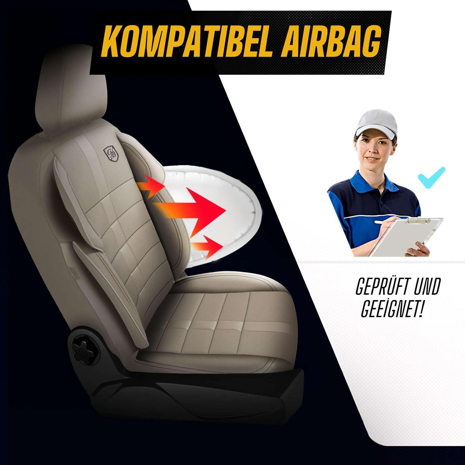 Everest Autositzbezüge für PKW & SUV – Jacquard Sitzauflage