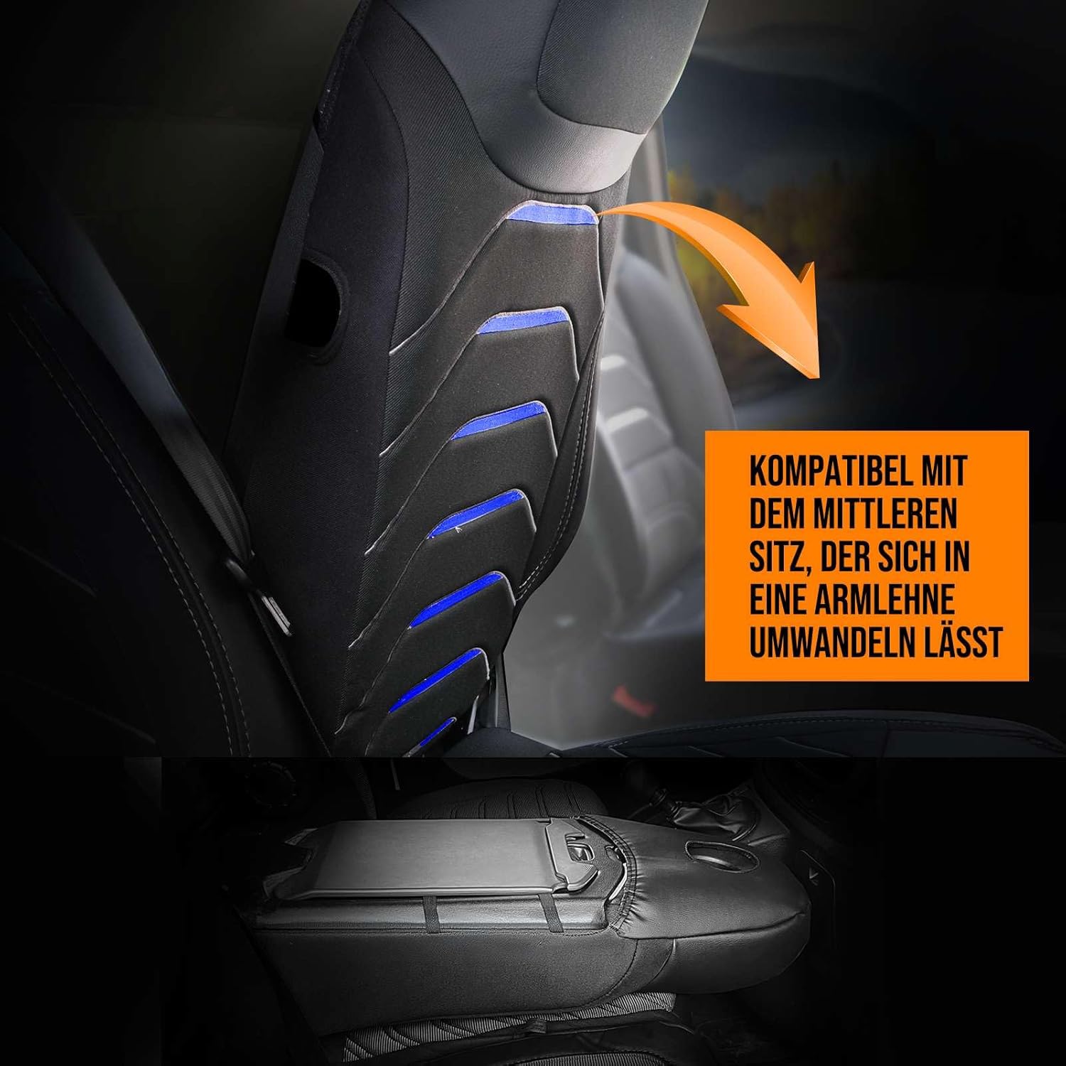 Autositzbezüge Universal 2+1 für OPEL Vivaro B (2014-2018), Leinen