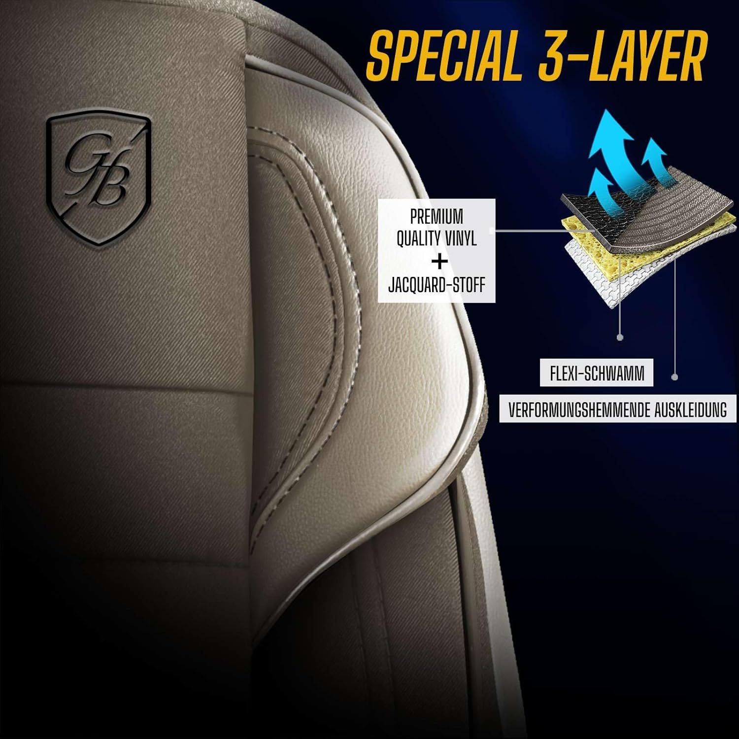 Everest Autositzbezüge für PKW & SUV – Jacquard Sitzauflage