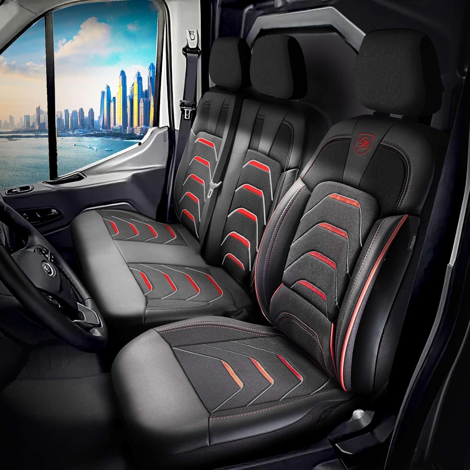 Autositzbezüge Universal 2+1 für Opel Movano C (2022-2026), Leinen