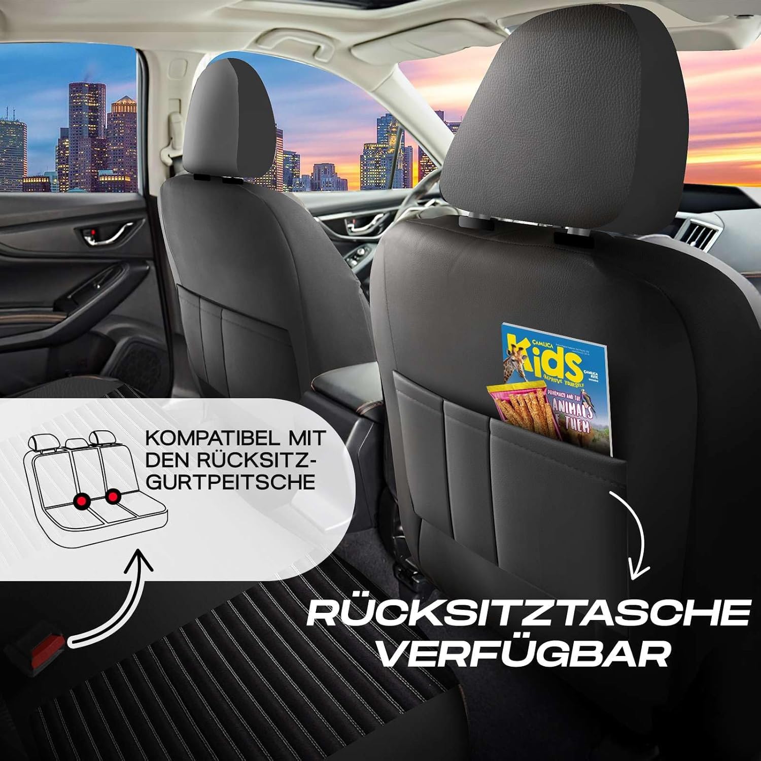 Boston Autositzbezüge für PKW & SUV, Velours