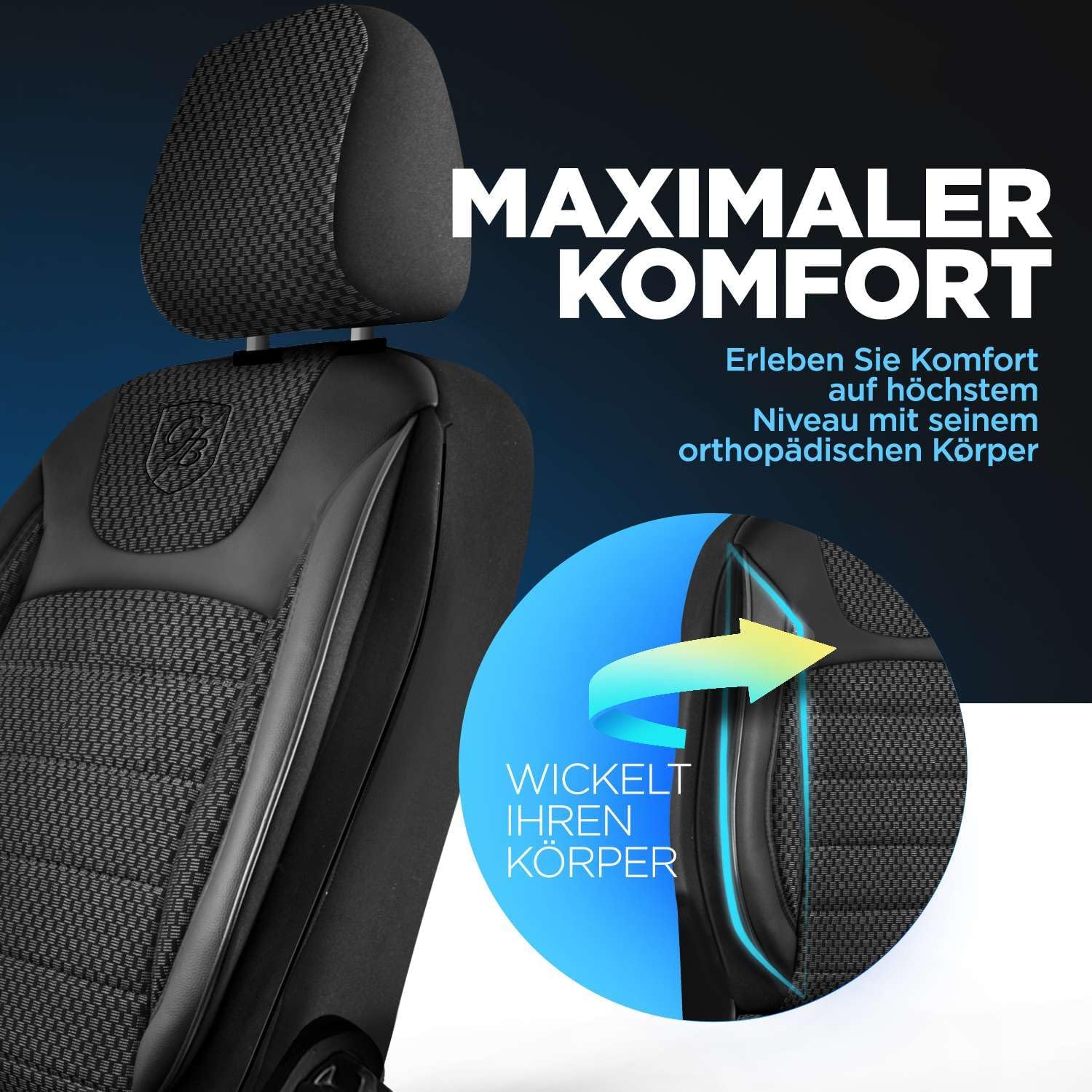 Prestij Autositzbezüge für PKW & SUV, Webstoff