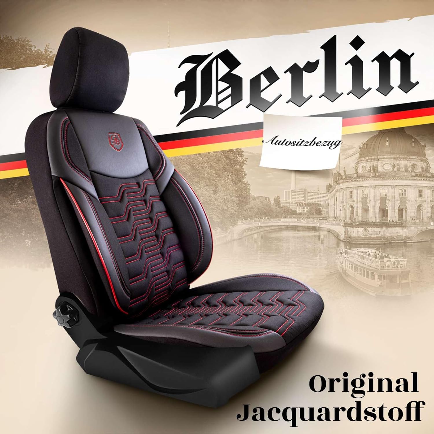Berlin Autositzbezüge für PKW & SUV, Jacquard Sitzauflage