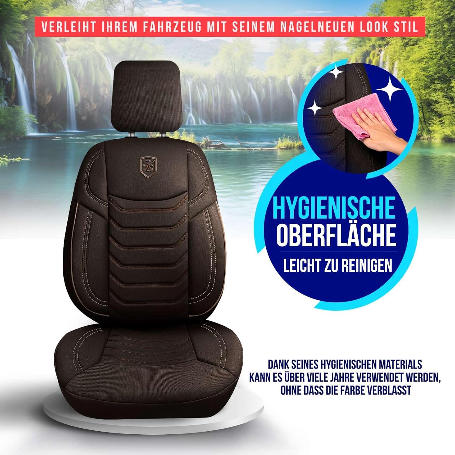 Lechfall Autositzbezüge für Audi A3, Lacoste-Stoff