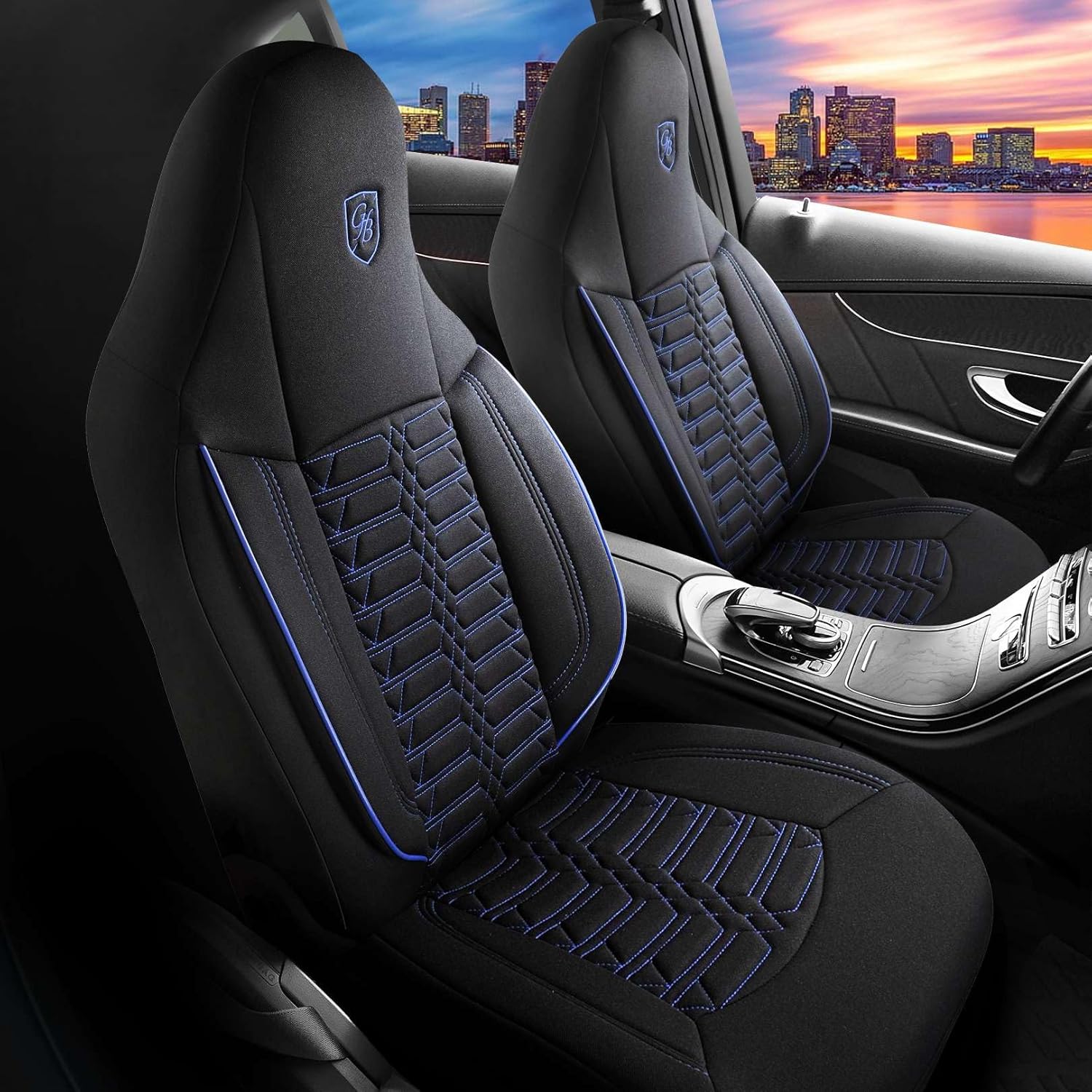 Polygon Autositzbezüge für Mercedes Benz A-Klasse, Lacoste-Stoff