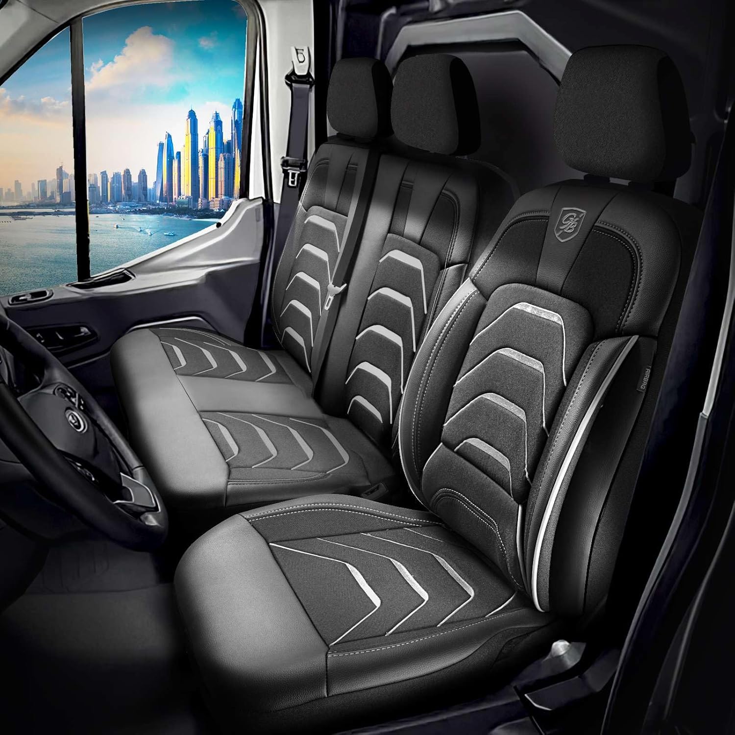 Autositzbezüge Universal 2+1 für Nissan NV300 (2016-2021), Leinen