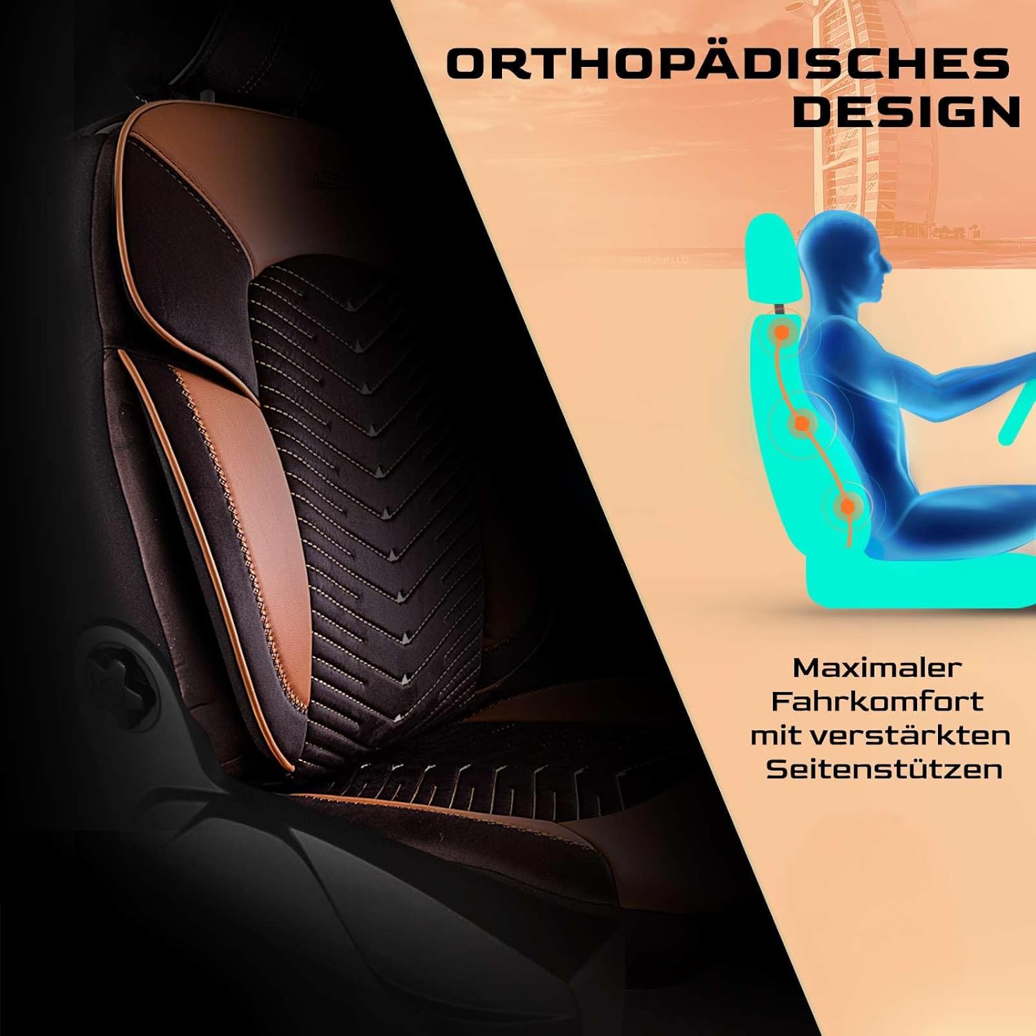 Dubai Autositzbezüge für PKW & SUV, Samt