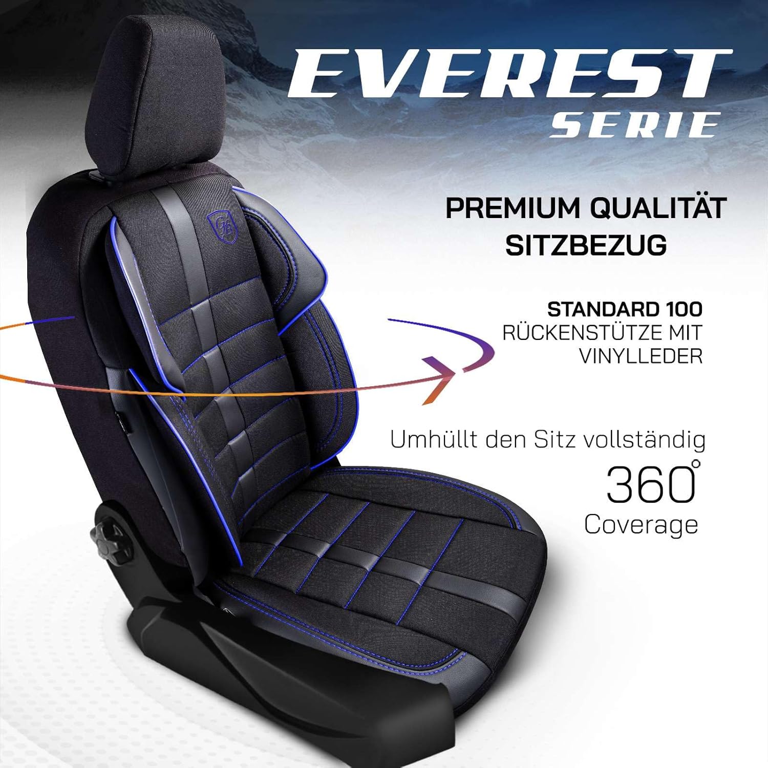 Everest Autositzbezüge für PKW & SUV – Jacquard Sitzauflage