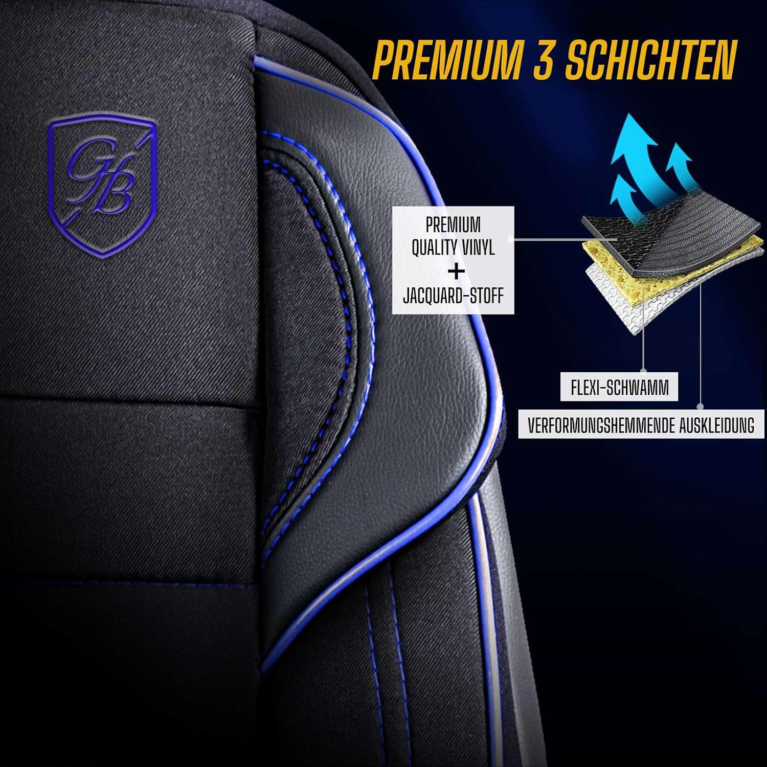 Everest Autositzbezüge für PKW & SUV – Jacquard Sitzauflage