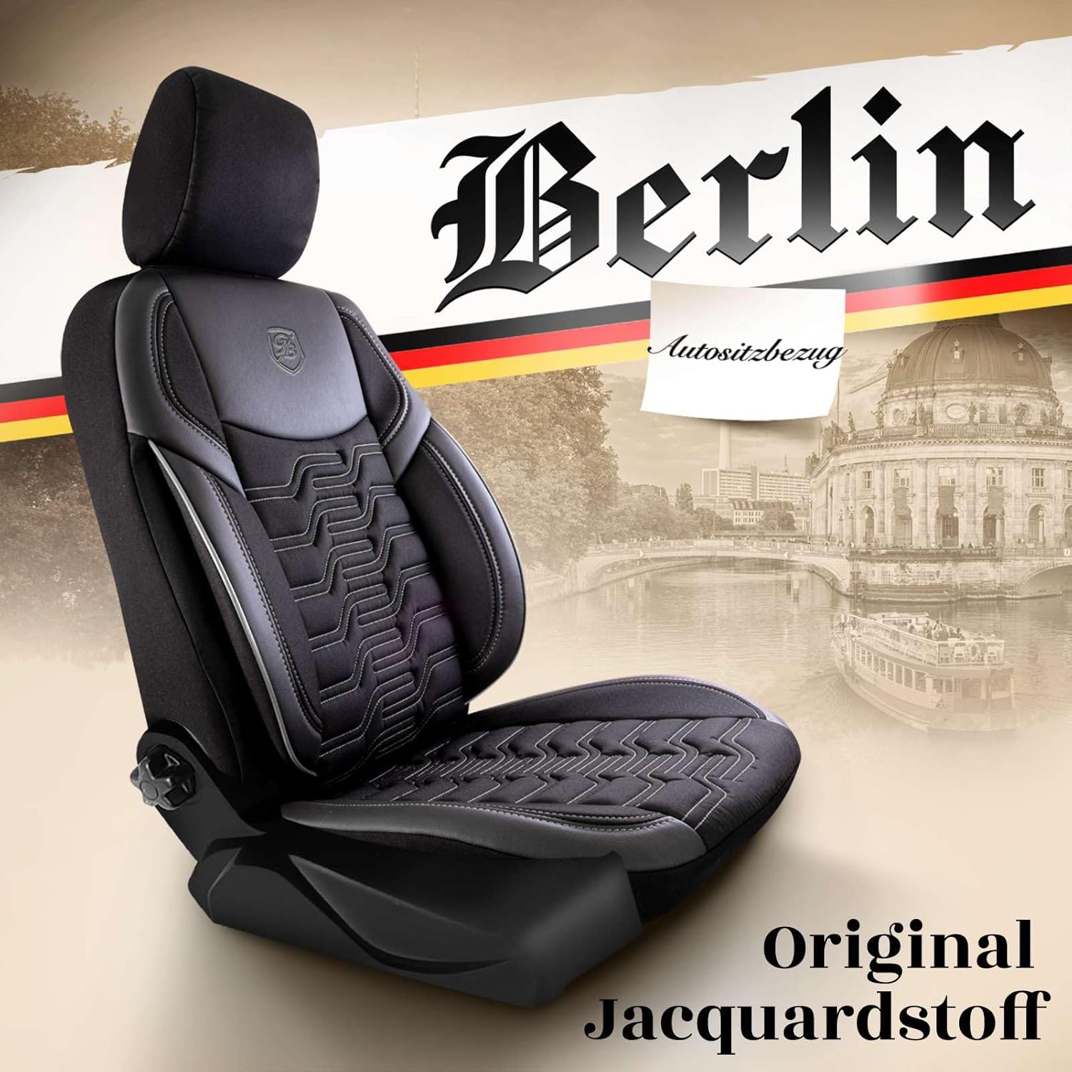 Berlin Autositzbezüge für PKW & SUV, Jacquard Sitzauflage