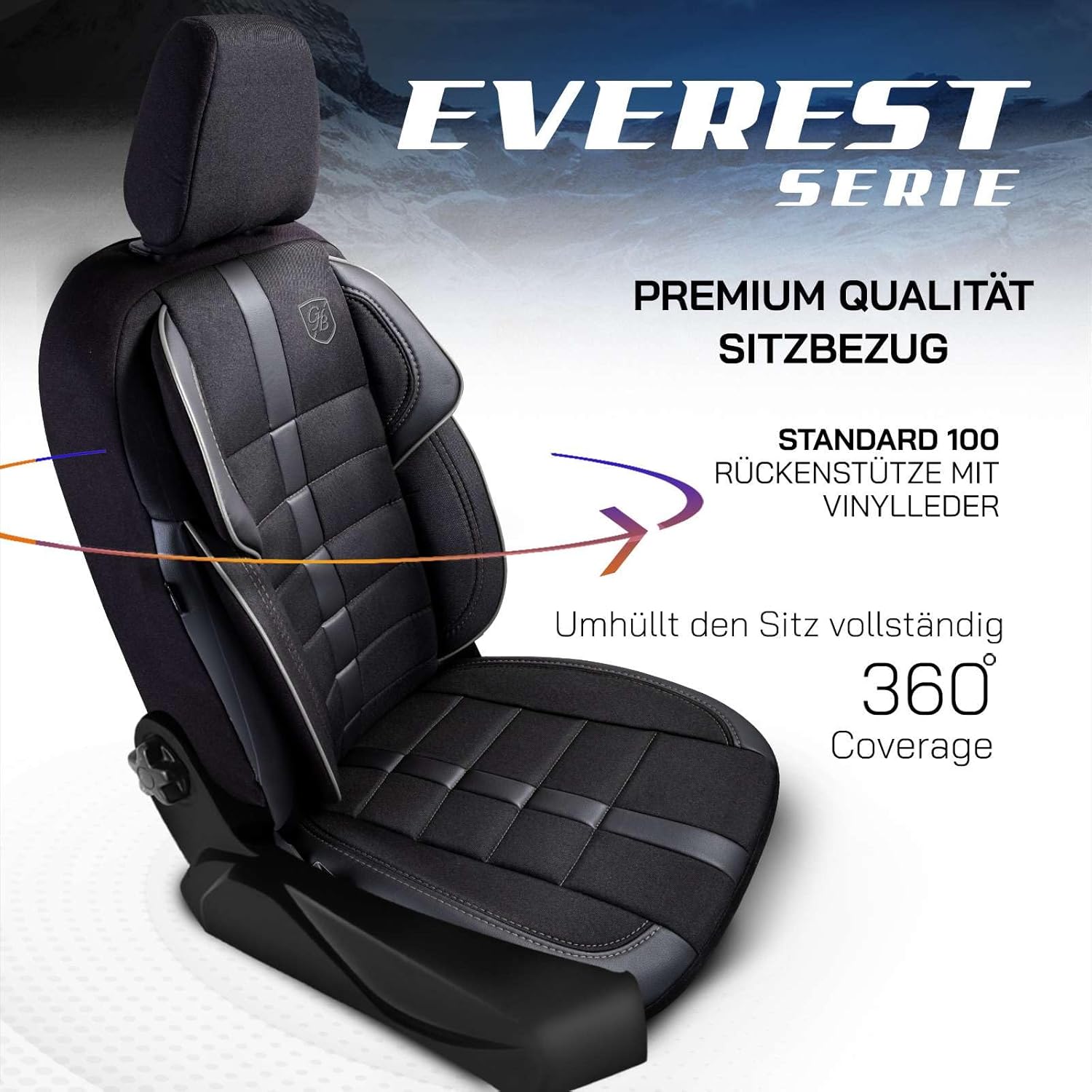 Everest Autositzbezüge für PKW & SUV – Jacquard Sitzauflage