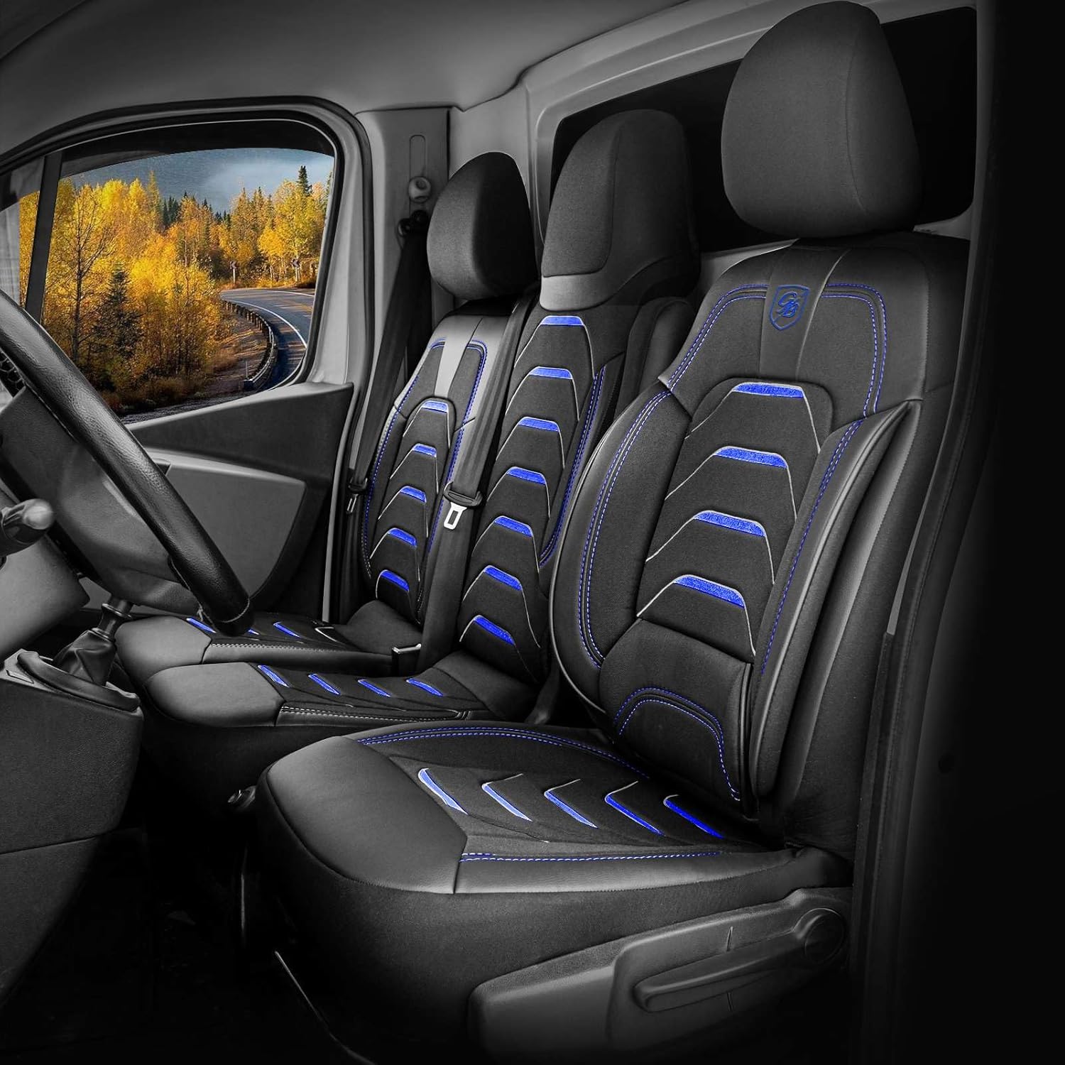 Autositzbezüge Universal 2+1 für OPEL Vivaro B (2014-2018), Leinen