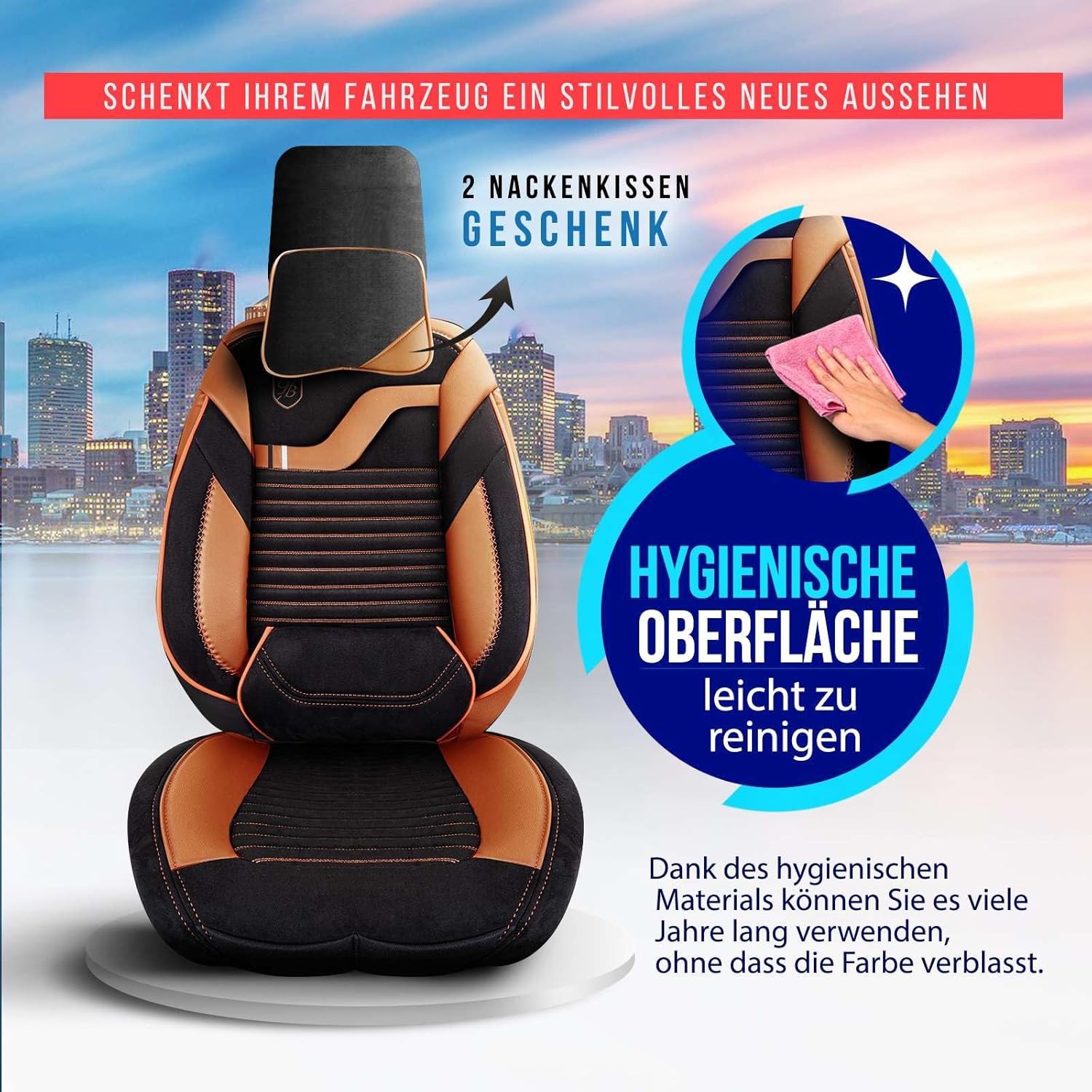 Boston Autositzbezüge für PKW & SUV, Velours