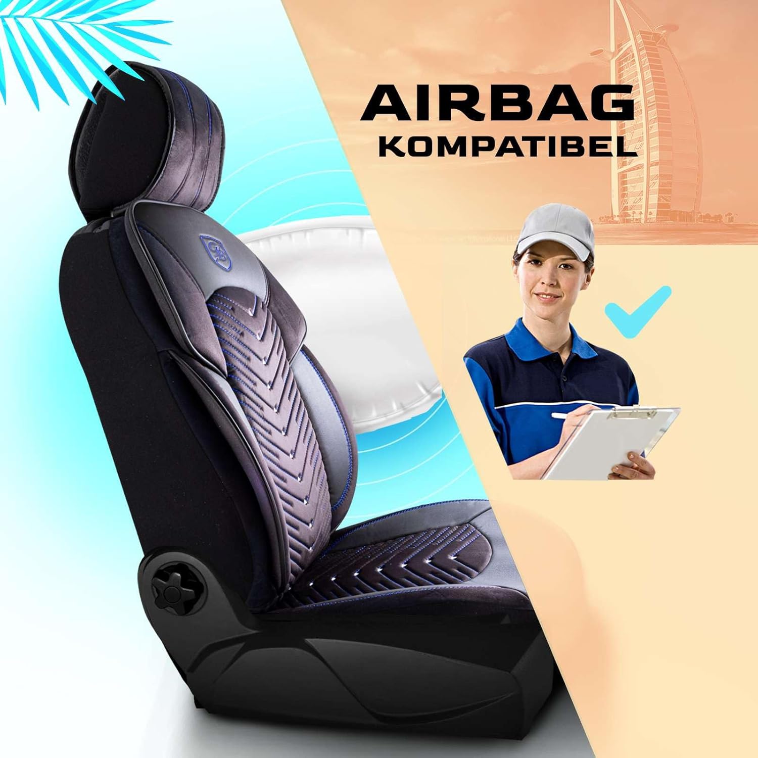 Dubai Autositzbezüge für PKW & SUV, Samt