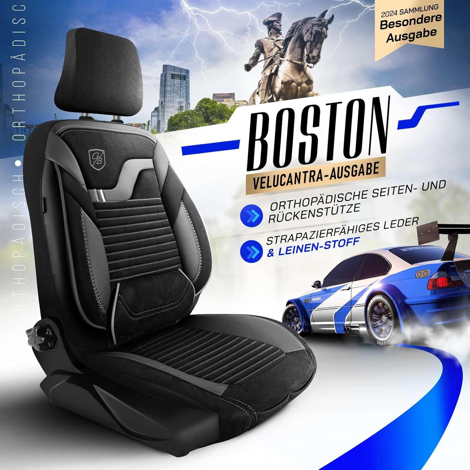 Boston Autositzbezüge für PKW & SUV, Velours