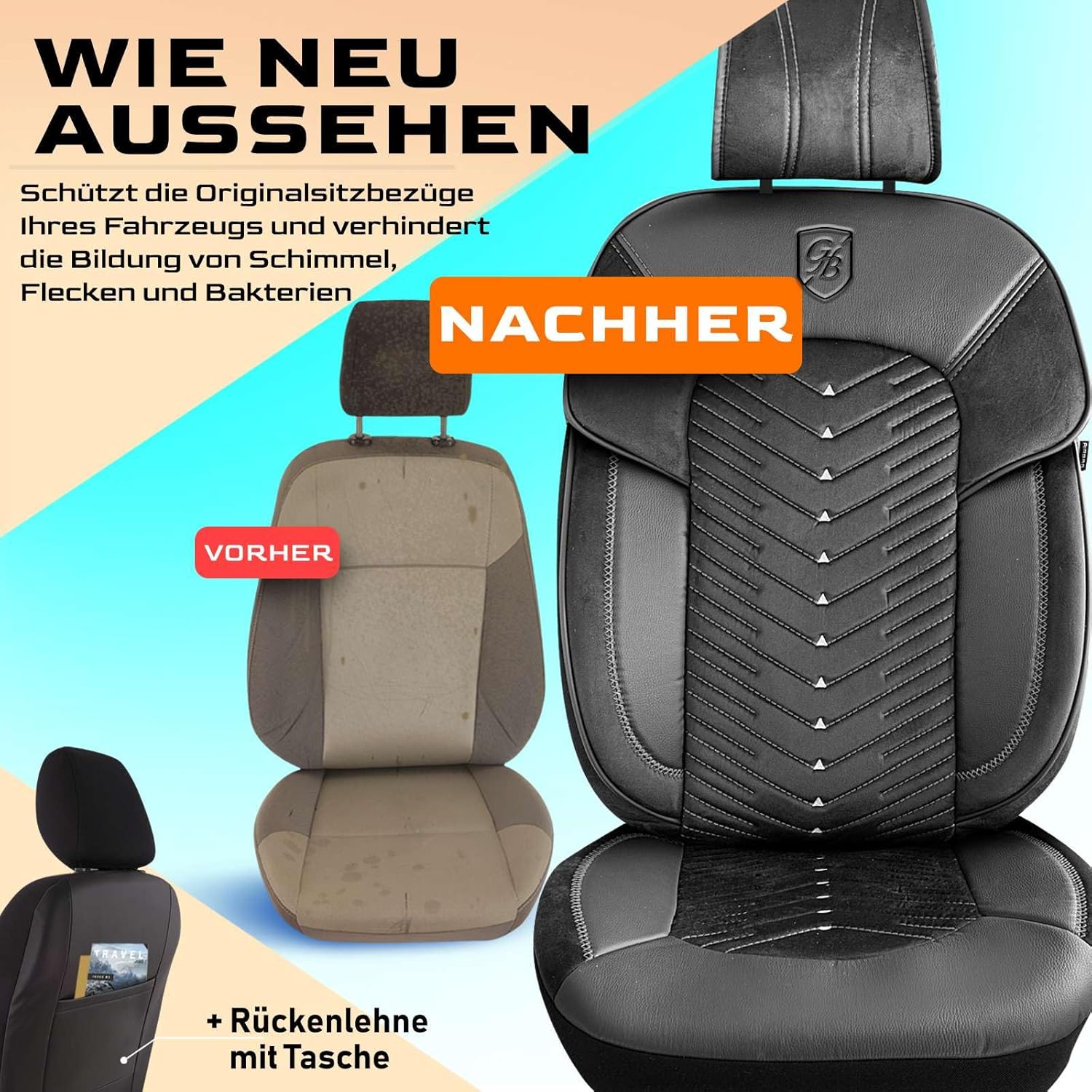 Dubai Autositzbezüge für Opel Adam, Samt