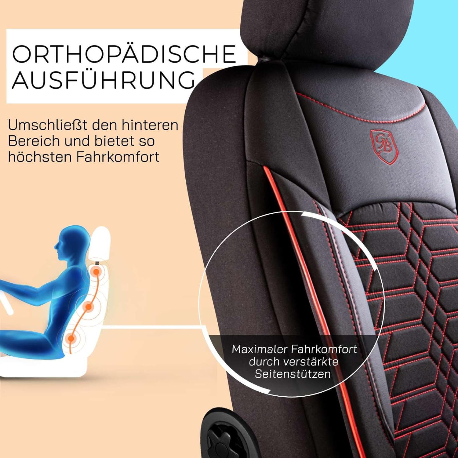 Venice Autositzbezüge für Land Rover Evoque, Jacquard Sitzauflage