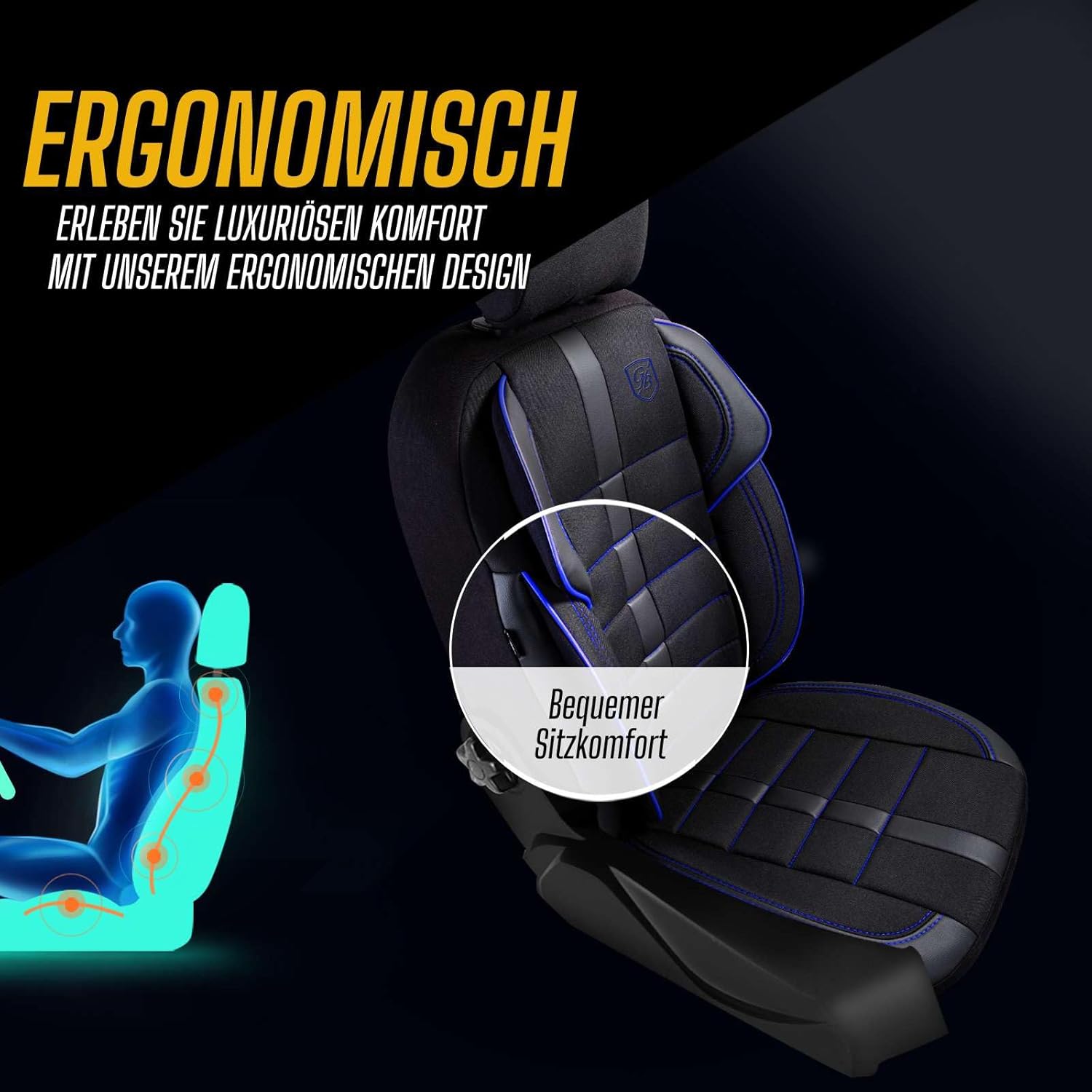 Everest Autositzbezüge für PKW & SUV – Jacquard Sitzauflage