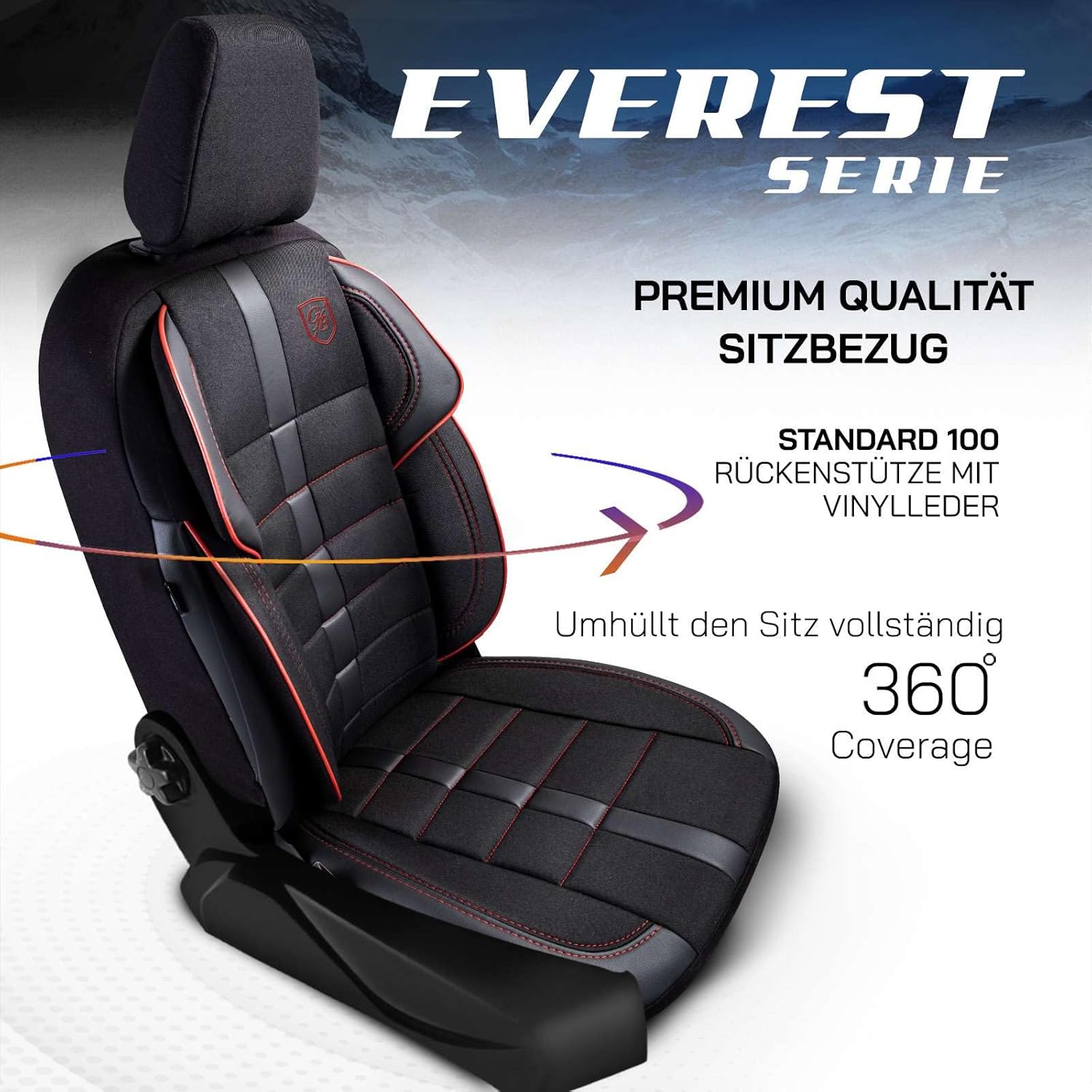 Everest Autositzbezüge für PKW & SUV – Jacquard Sitzauflage