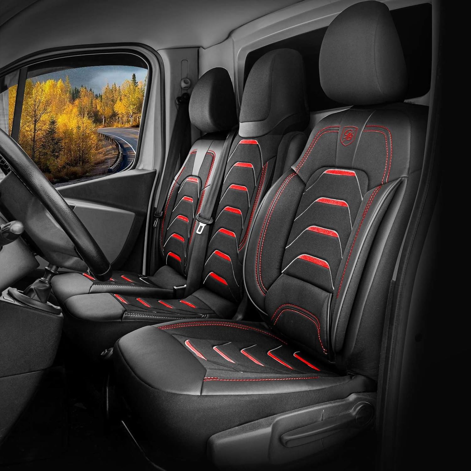 Autositzbezüge Universal 2+1 für OPEL Vivaro B (2014-2018), Leinen