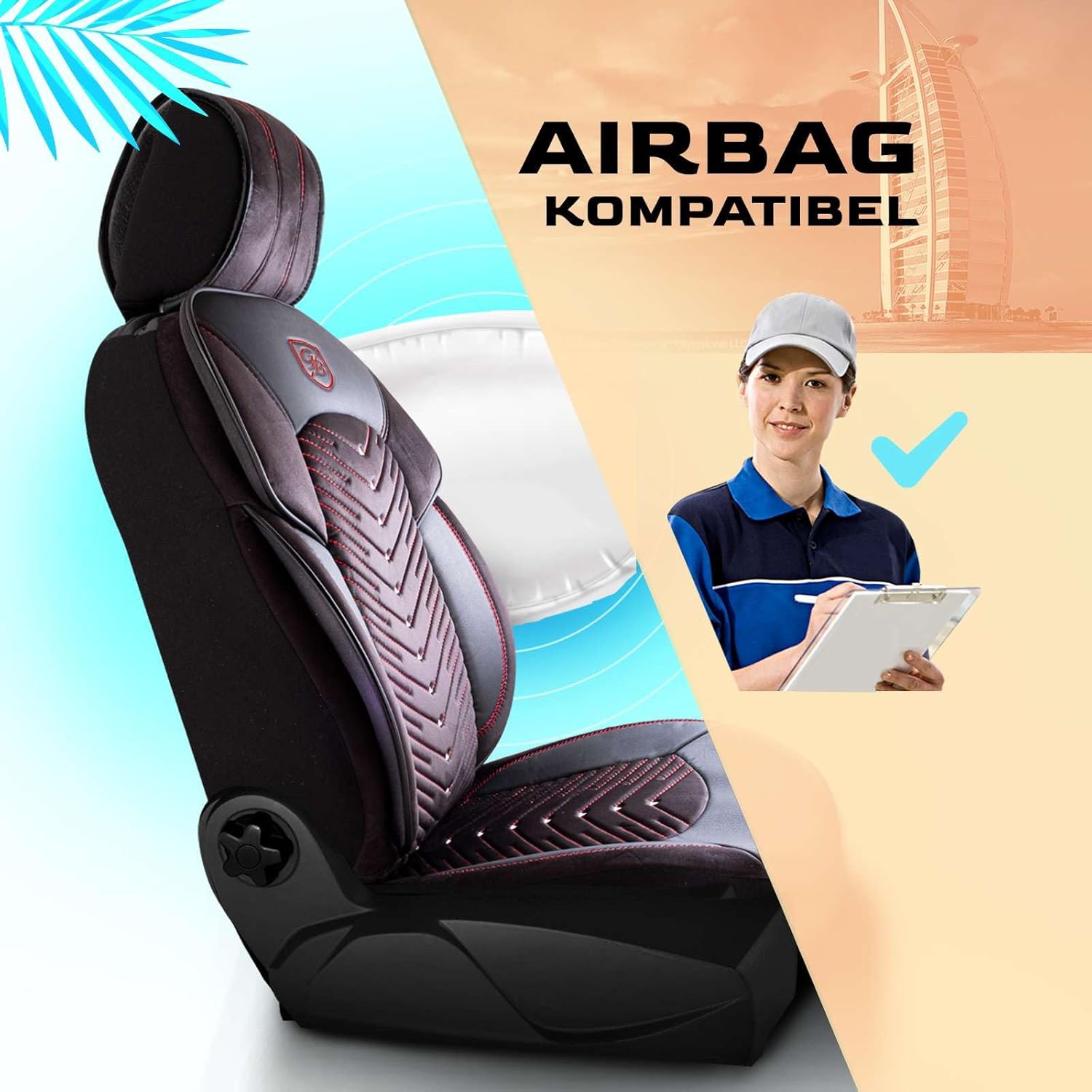 Dubai Autositzbezüge für PKW & SUV, Samt