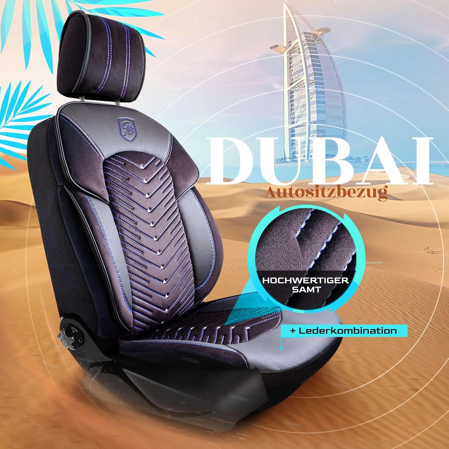 Dubai Autositzbezüge für PKW & SUV, Samt