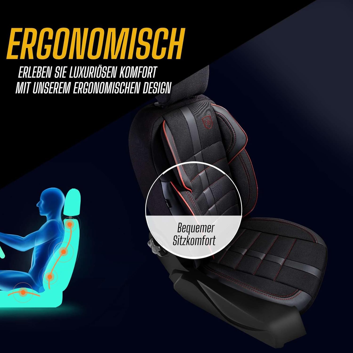 Everest Autositzbezüge für PKW & SUV – Jacquard Sitzauflage