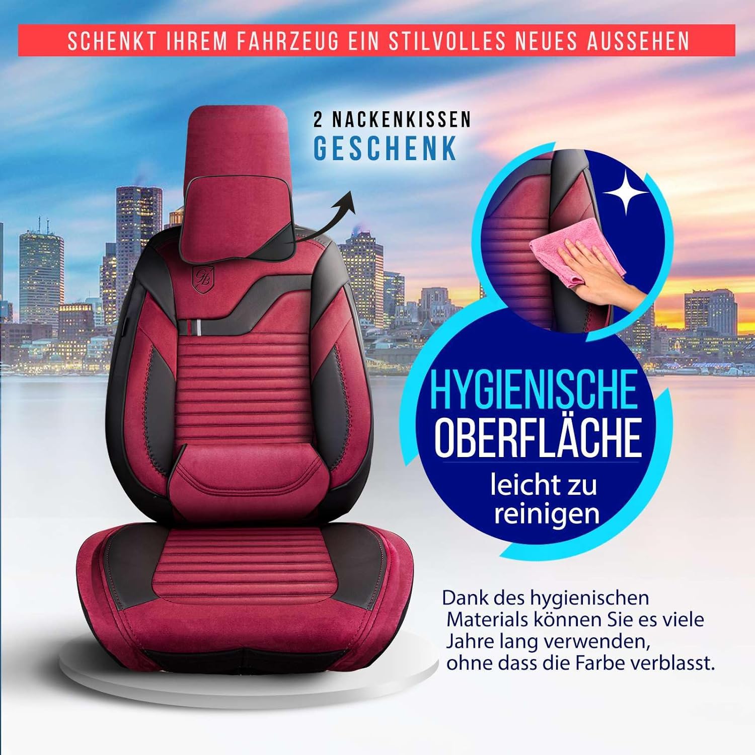 Boston Autositzbezüge für PKW & SUV, Velours
