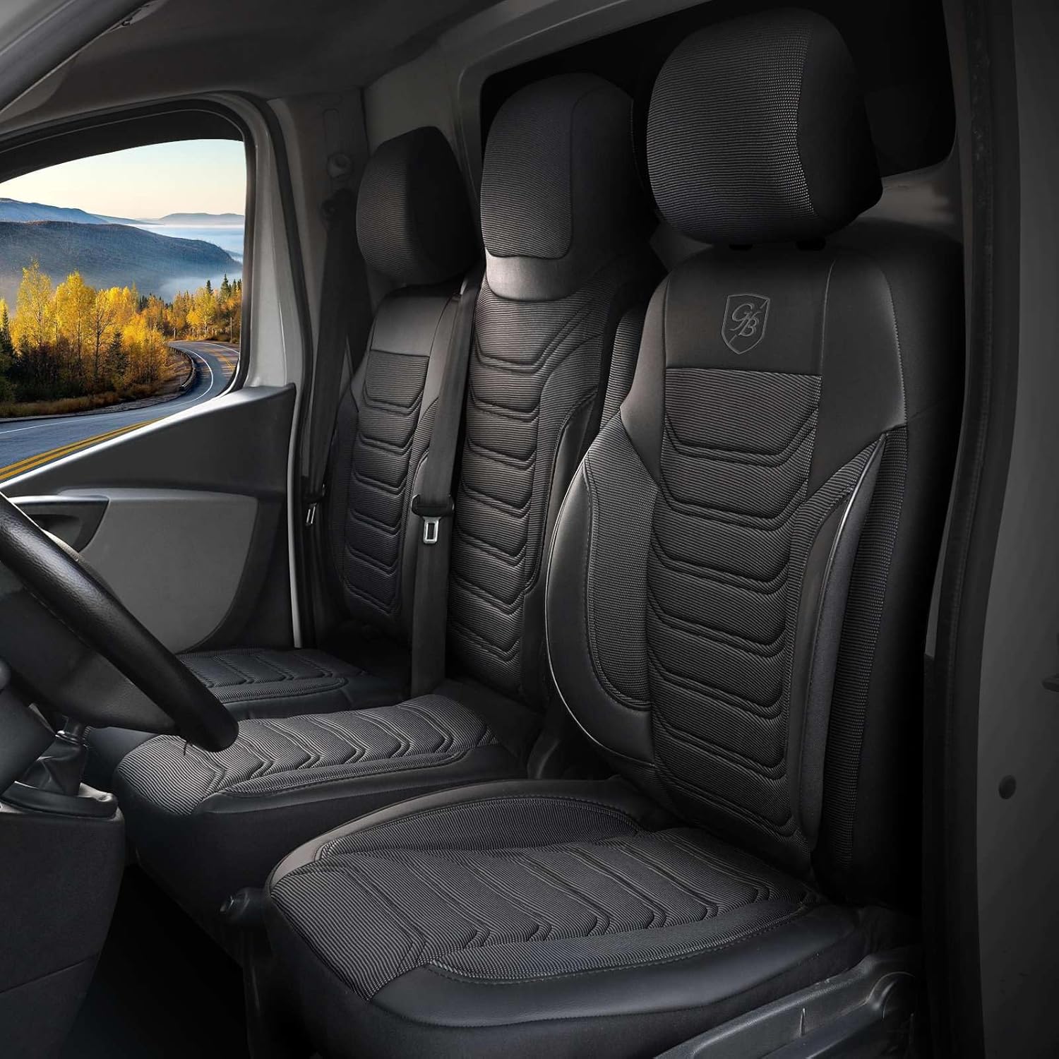 Autositzbezüge Universal 2+1 für Nissan NV300 (2016-2021), Piqué-Stoff