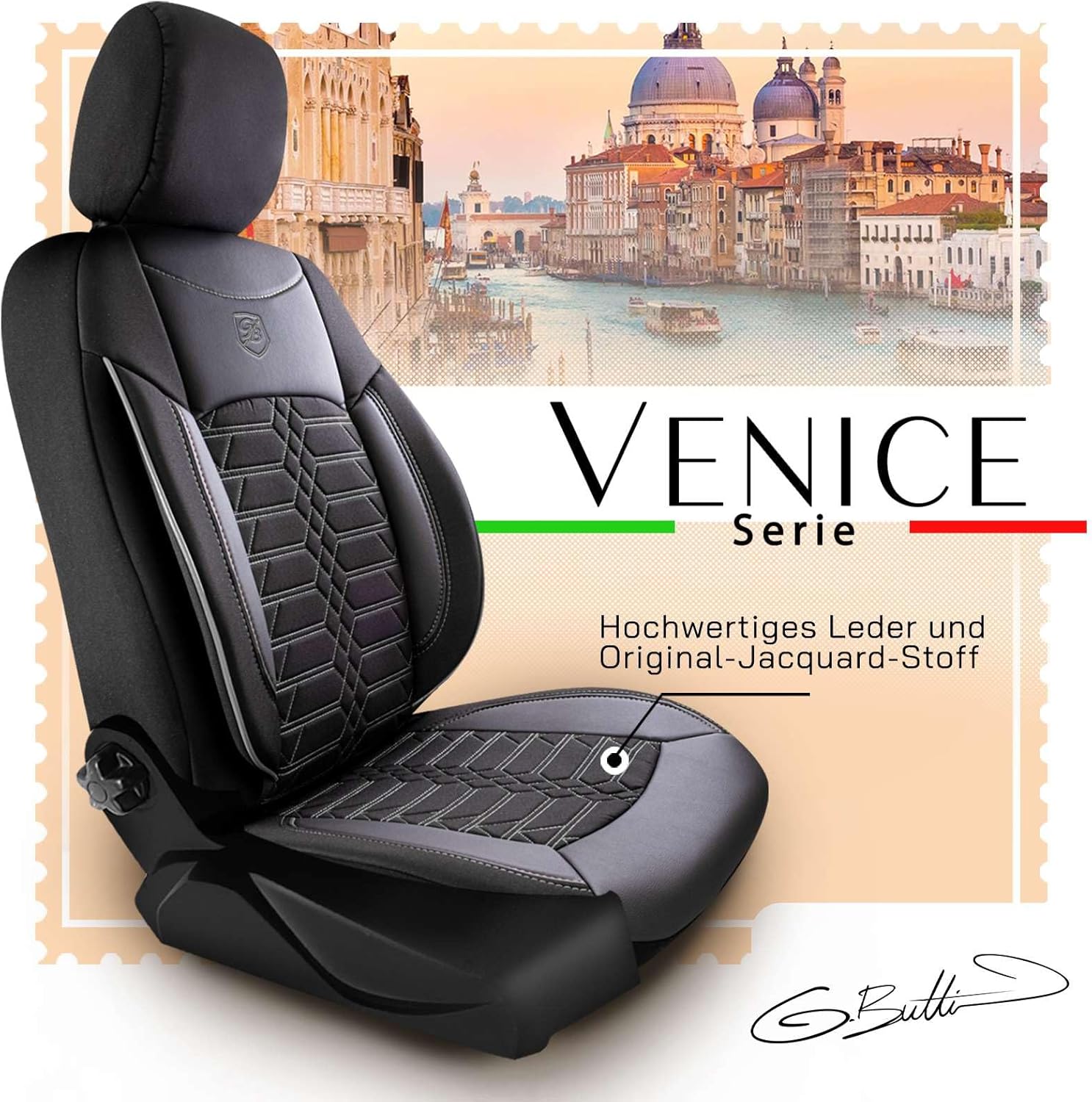 Venice Autositzbezüge für Ford S-Max, Jacquard Sitzauflage