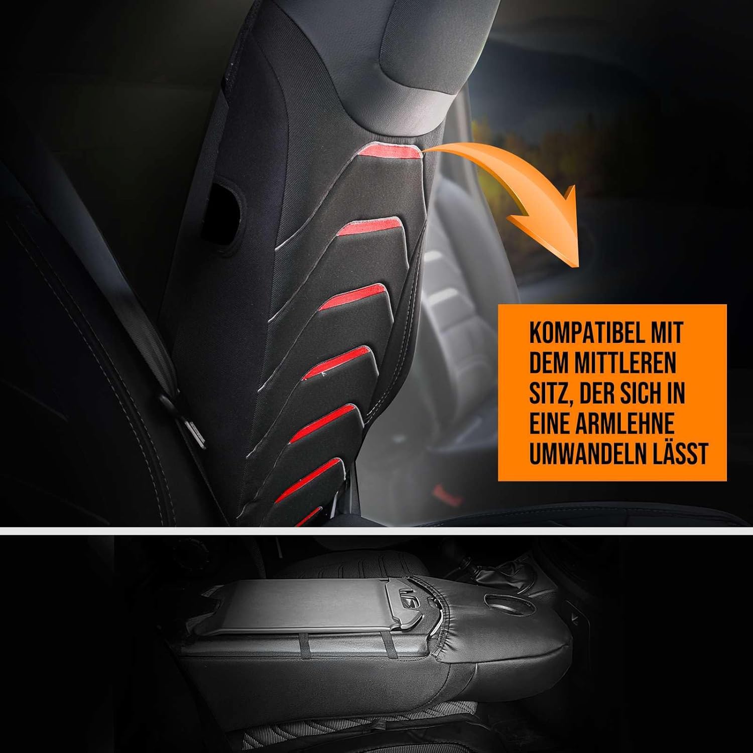 Autositzbezüge Universal 2+1 für OPEL Vivaro B (2014-2018), Leinen