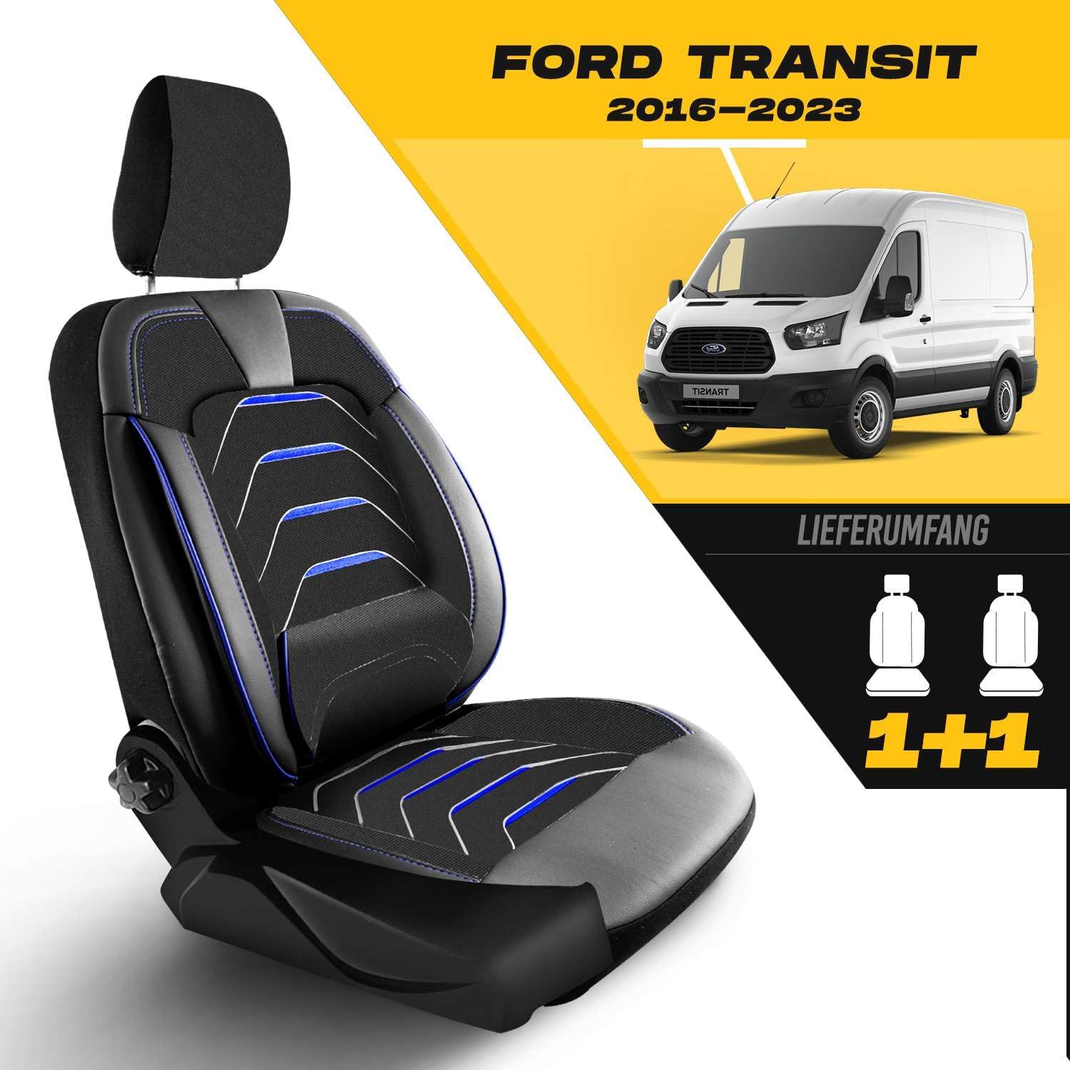 Autositzbezüge Universal 2+1 für Renault Trafic 3 (2015-2024), Leinen