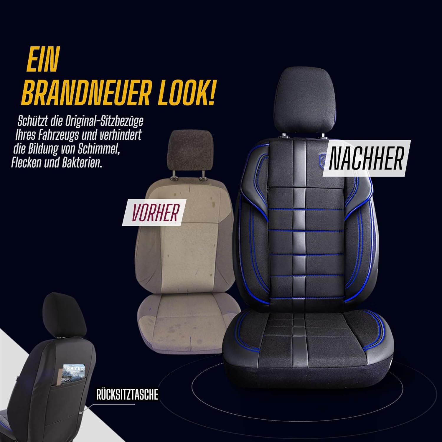 Everest Autositzbezüge für PKW & SUV – Jacquard Sitzauflage