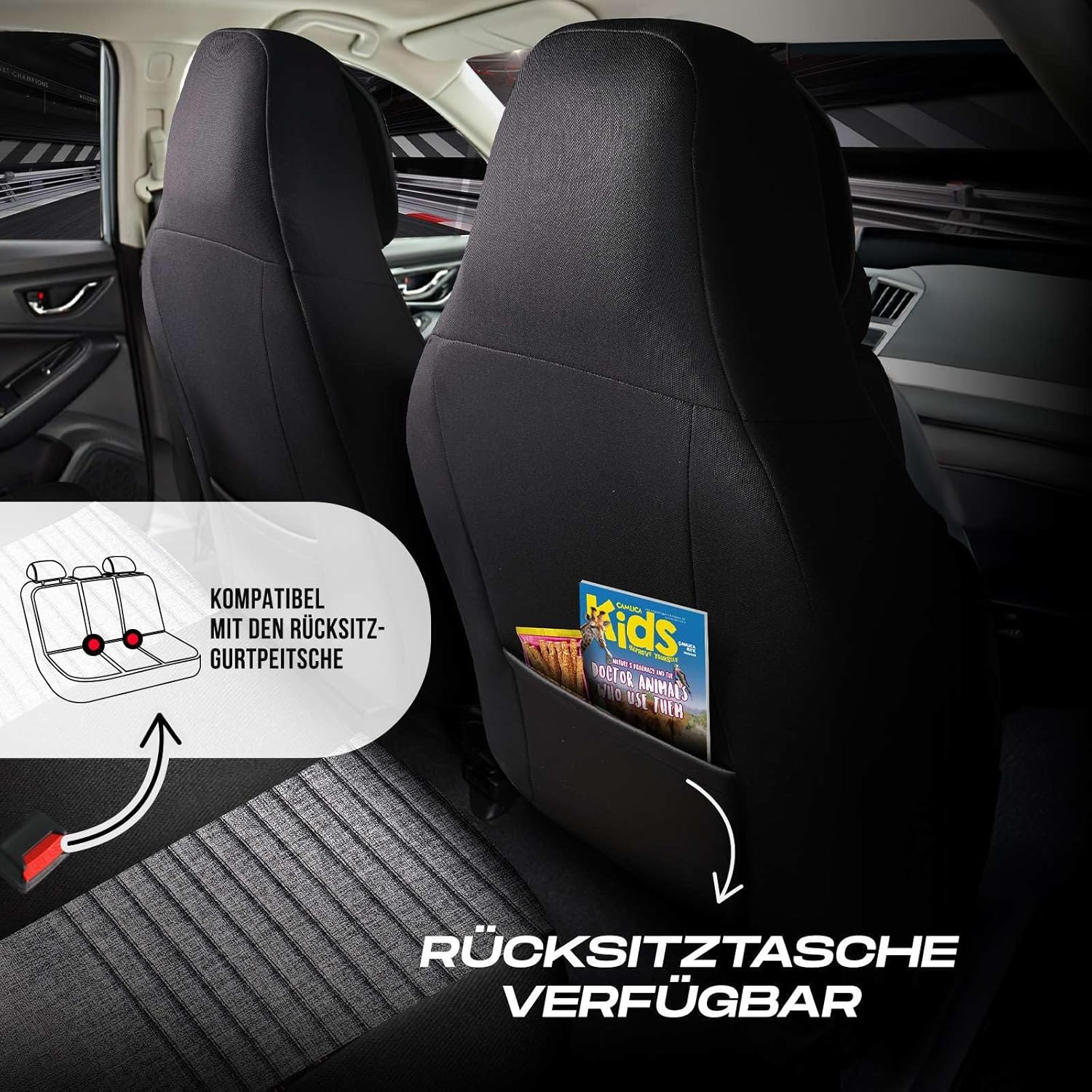 Enzo Autositzbezüge für PKW & SUV, Leinen